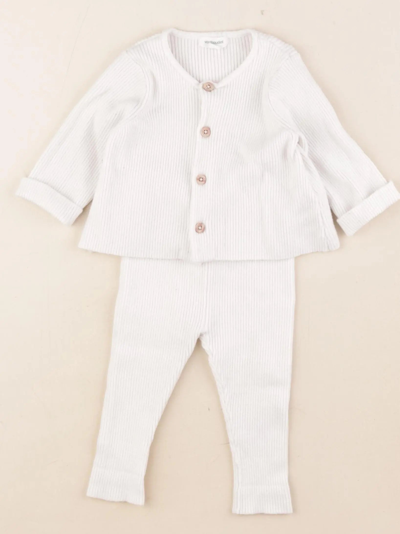 Vertbaudet - ensemble blanc - 3 mois