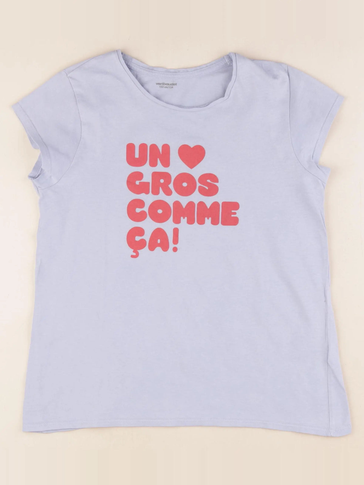 Vertbaudet - tee-shirt bleu - 12 ans
