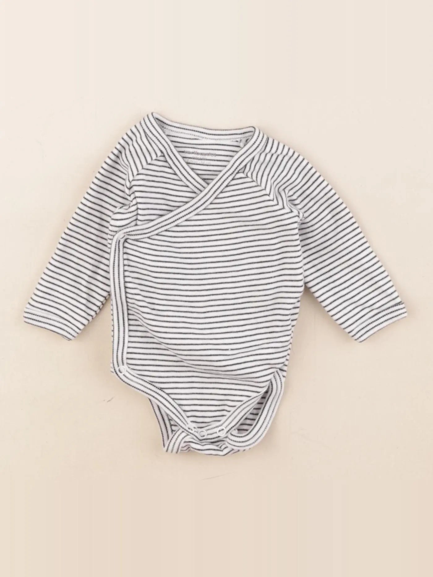 Vertbaudet - body blanc, bleu - 1 mois