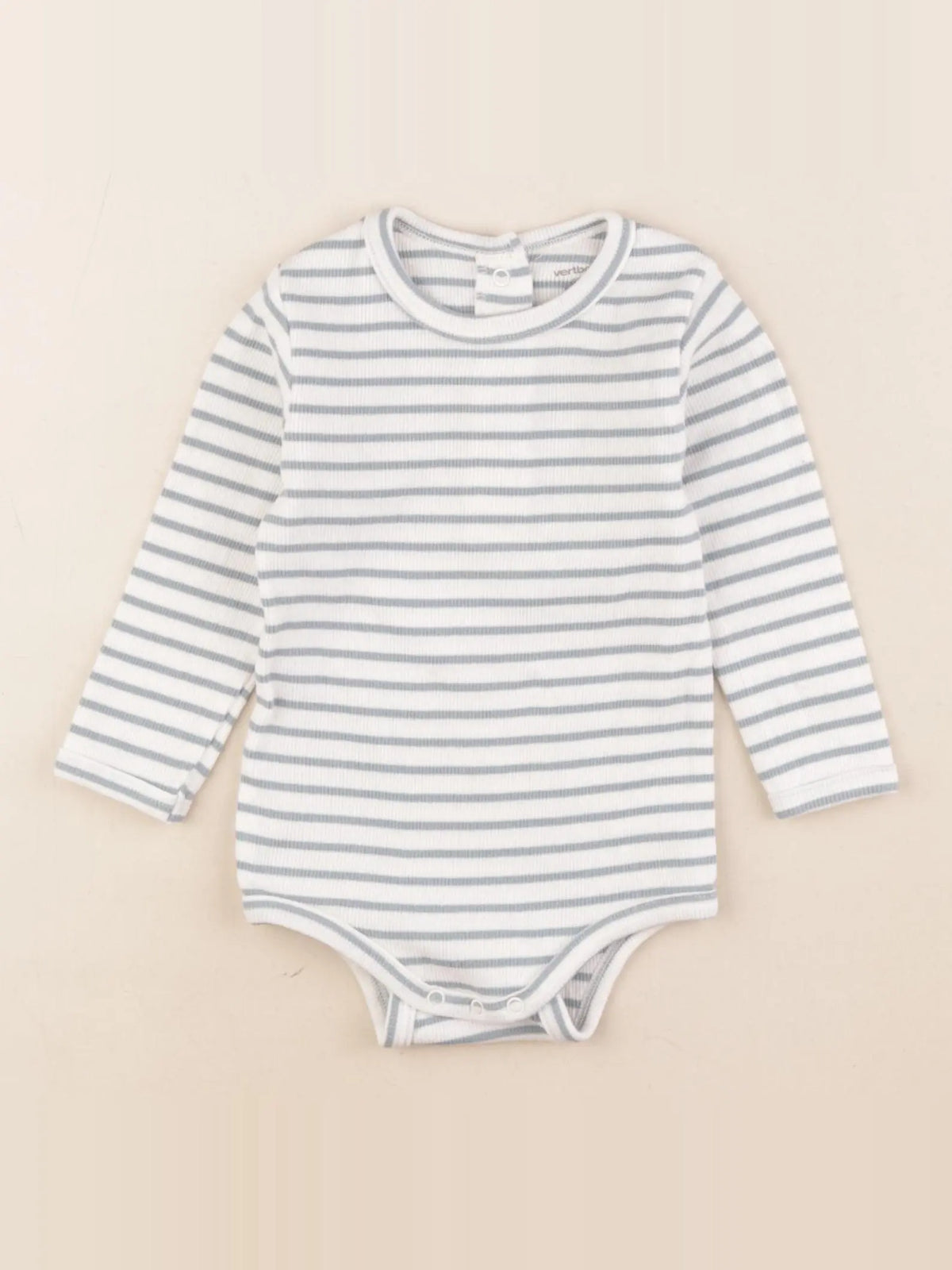 Vertbaudet - body velours bleu - 6 mois