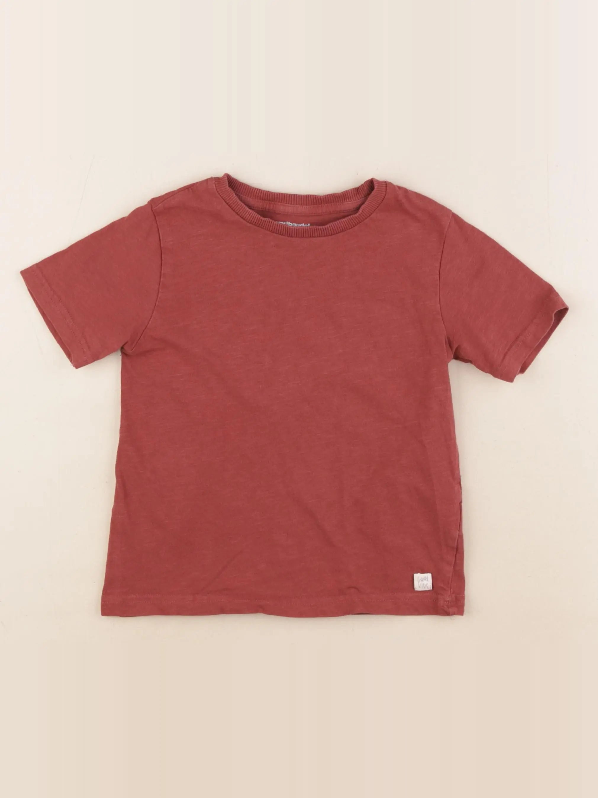 Vertbaudet - tee-shirt rouge - 5 ans