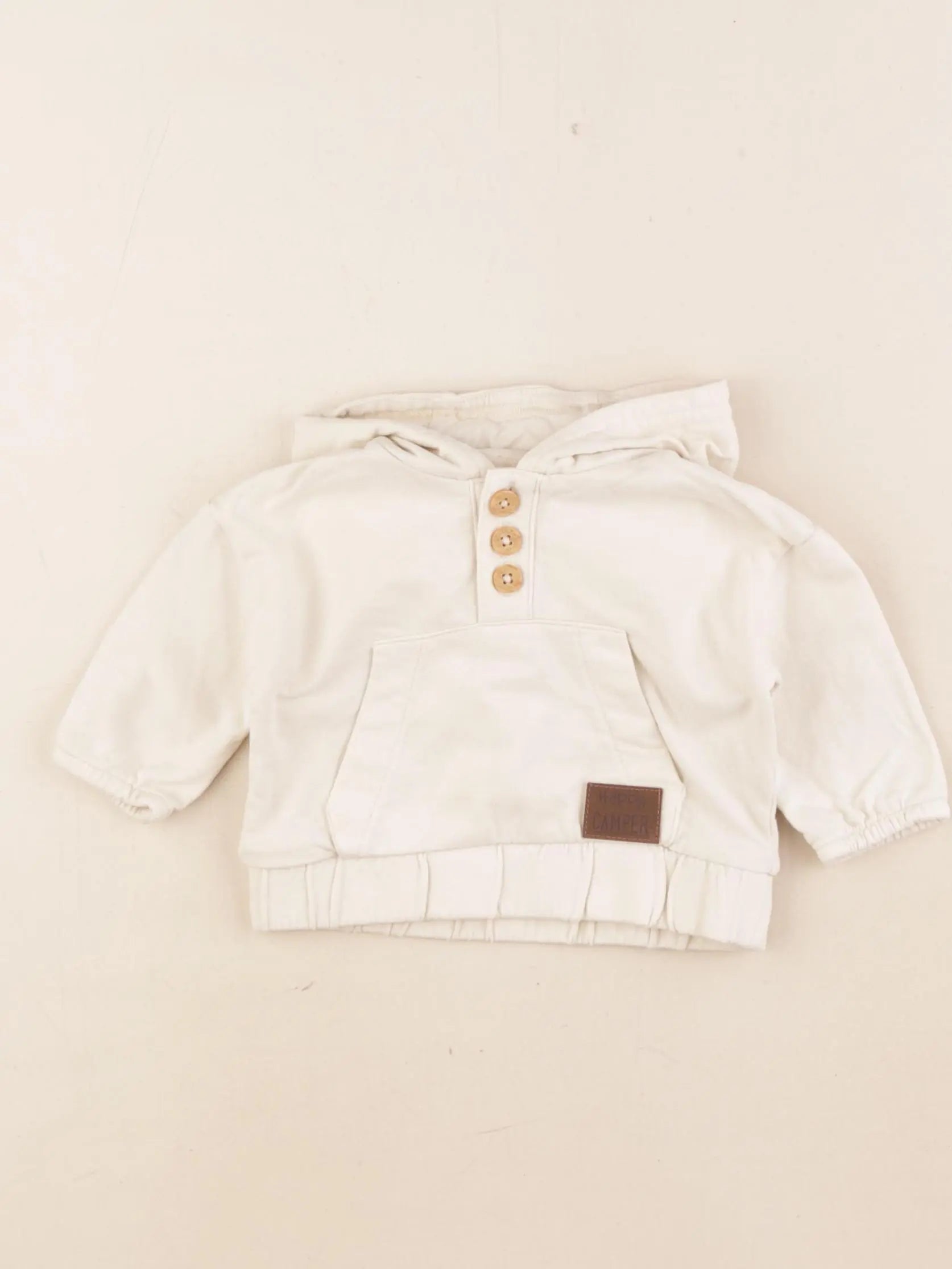 Vertbaudet - sweat beige - 3 mois