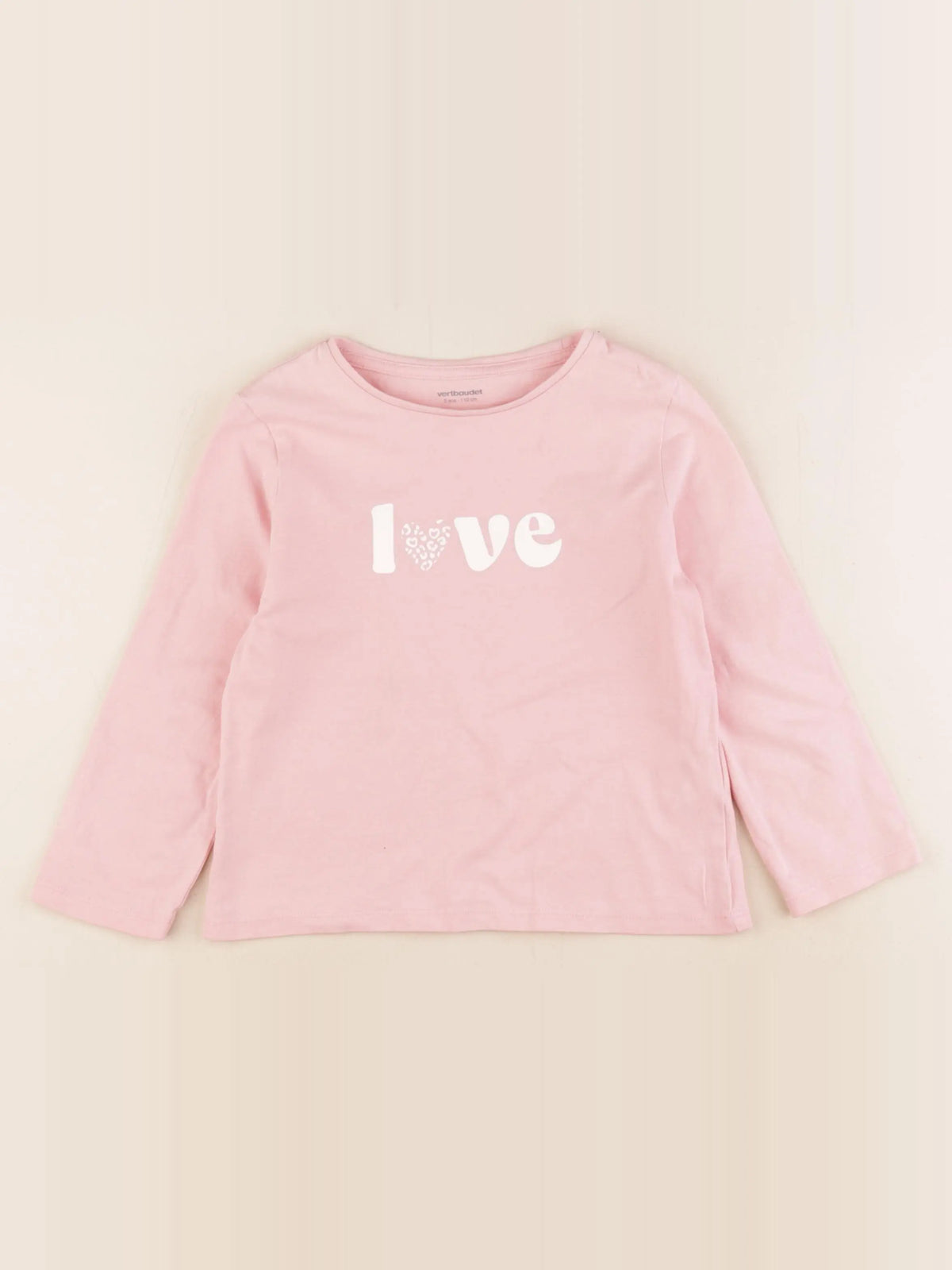 Vertbaudet - tee-shirt rose - 5 ans