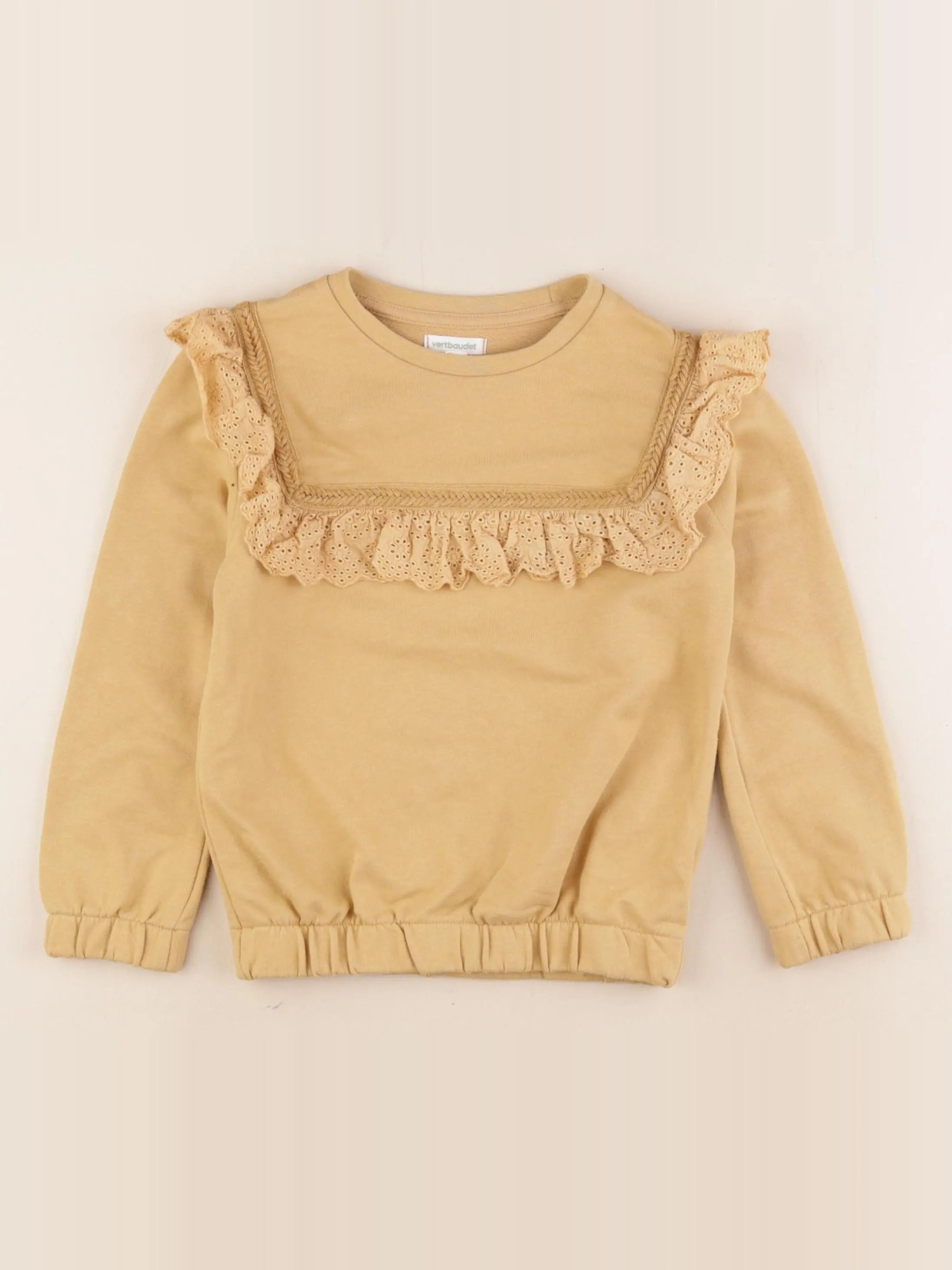 Vertbaudet - sweat jaune - 5 ans