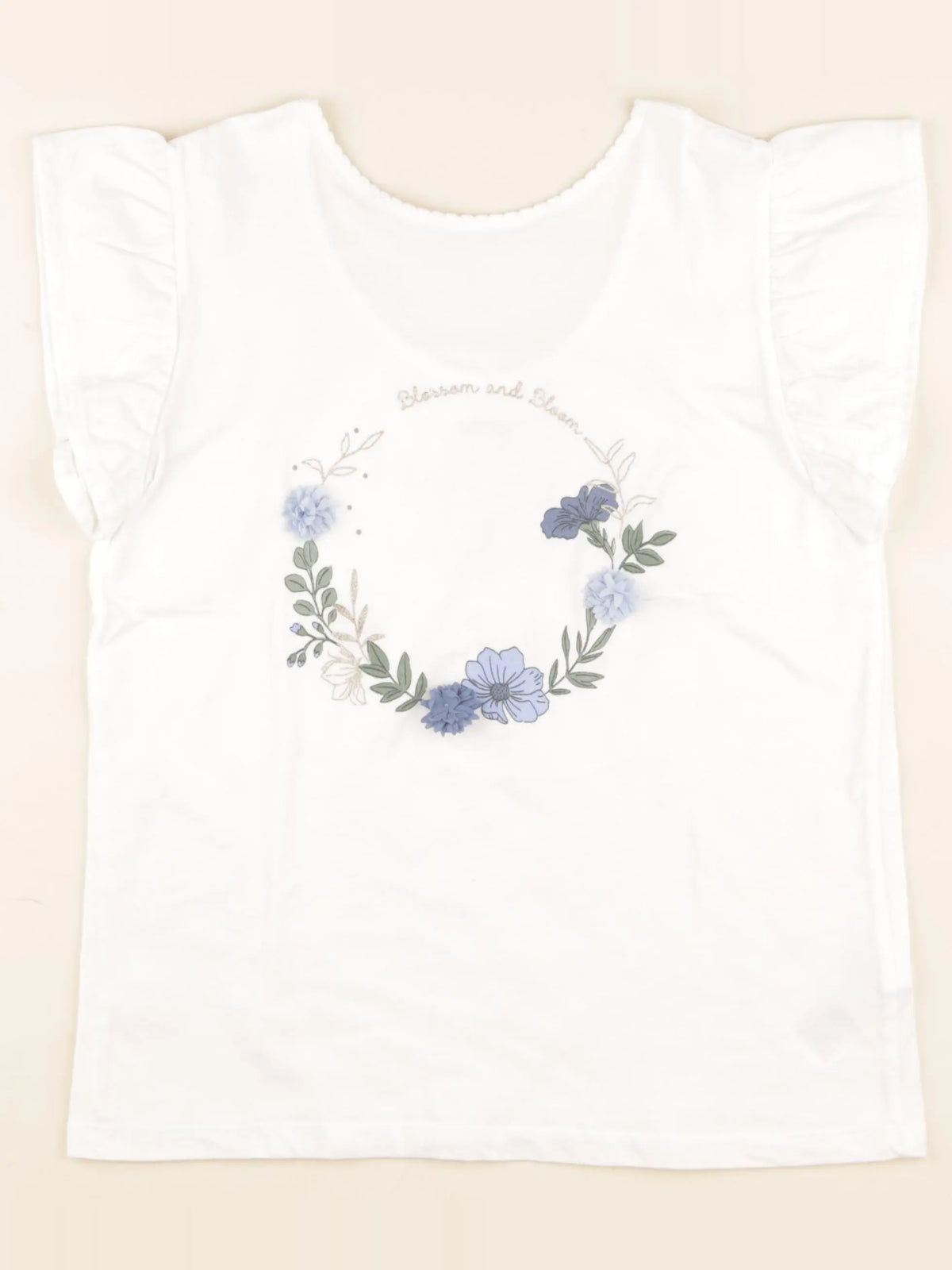 Vertbaudet - tee-shirt blanc - 12 ans