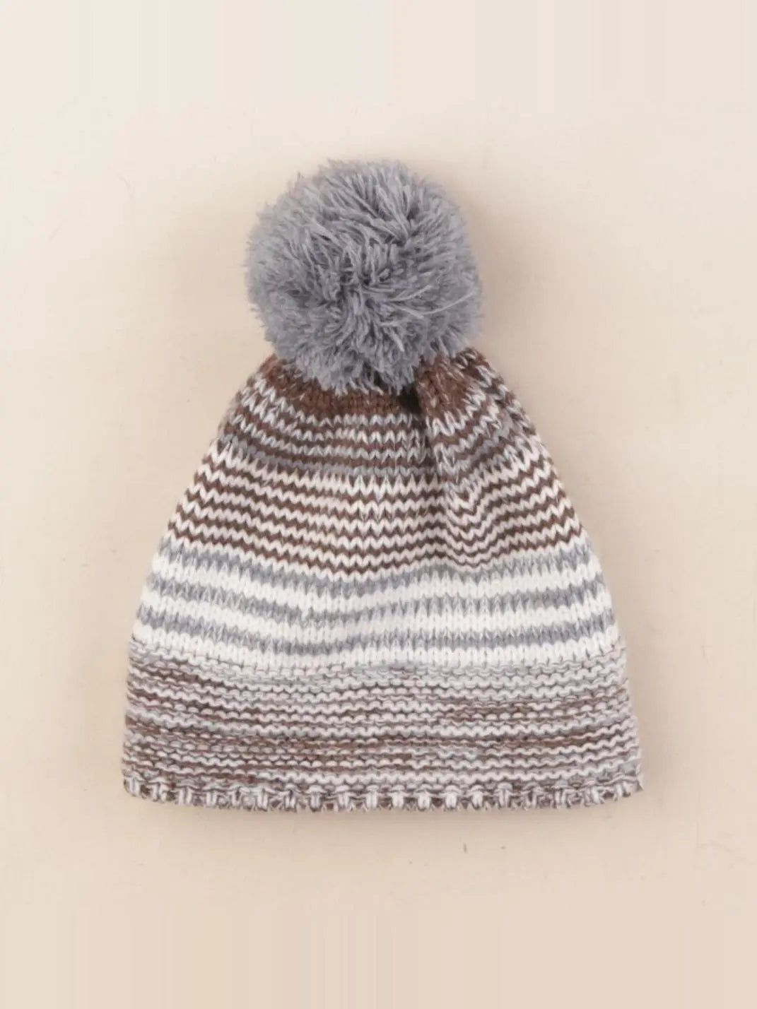 Vertbaudet - bonnet bleu, marron - 4/6 ans
