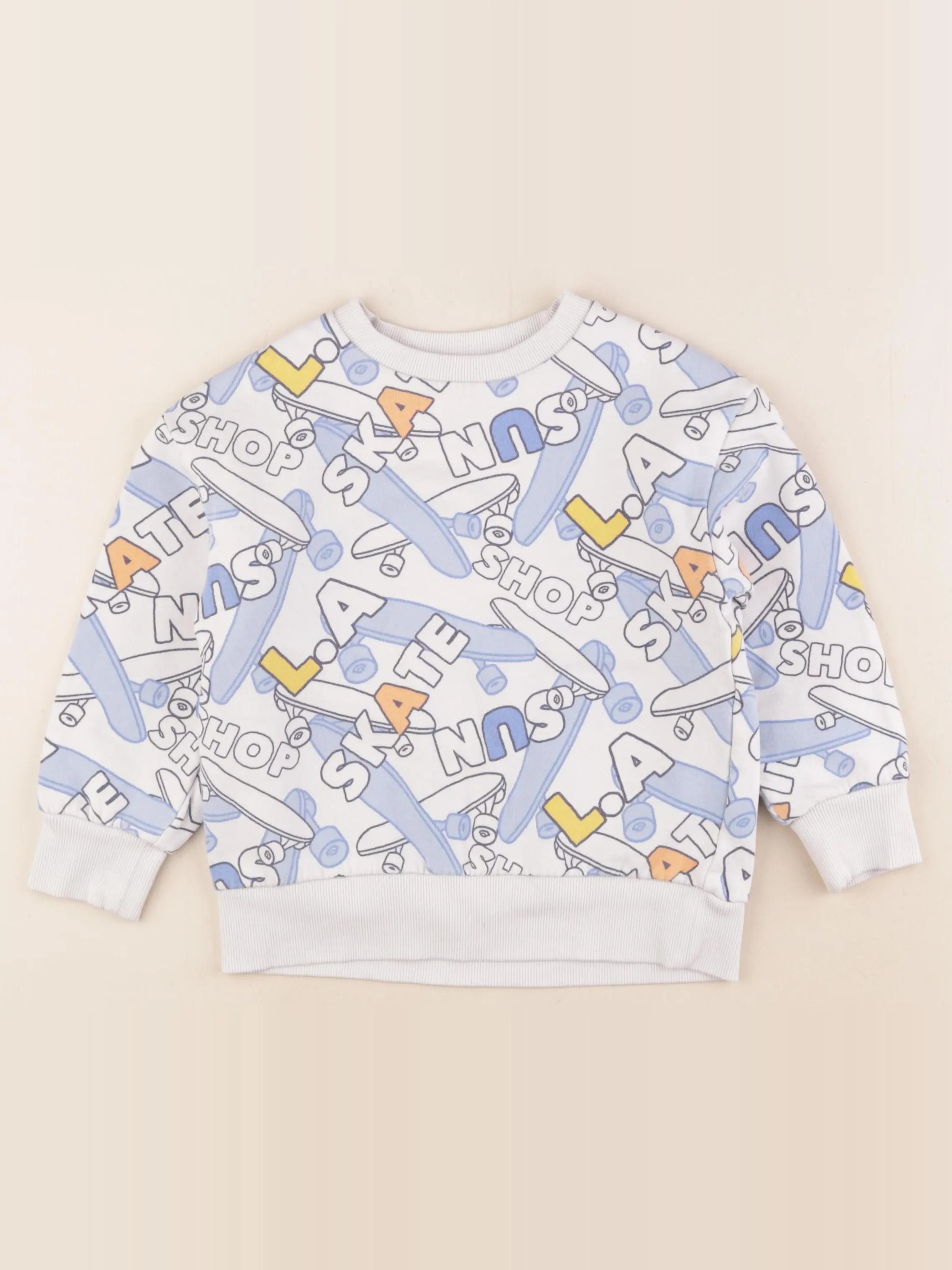 Vertbaudet - sweat bleu - 6 ans