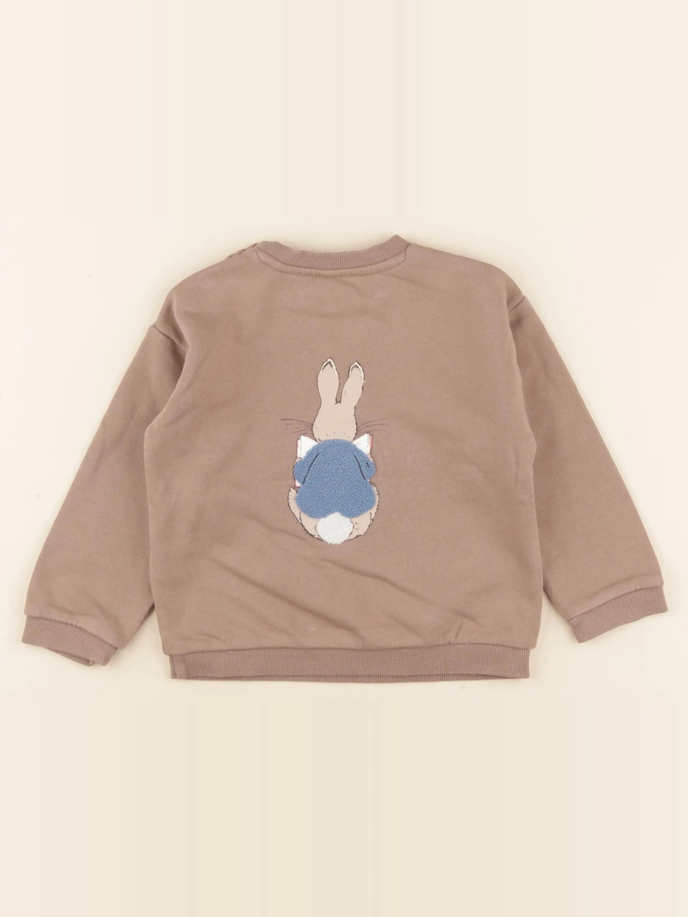 Marks & Spencer  - sweat imprimé au dos marron - 2/3 ans