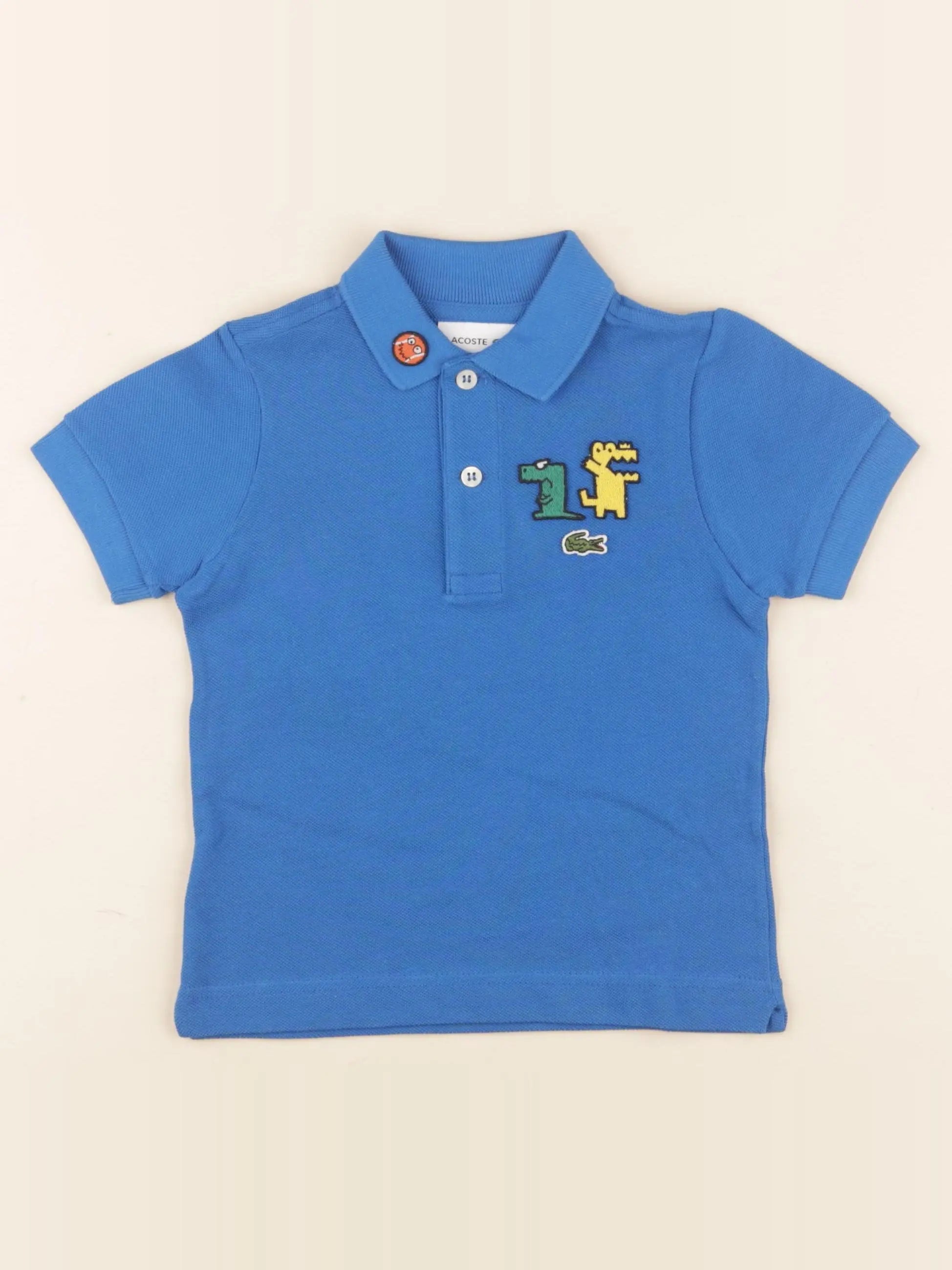 Lacoste - polo bleu - 2 ans