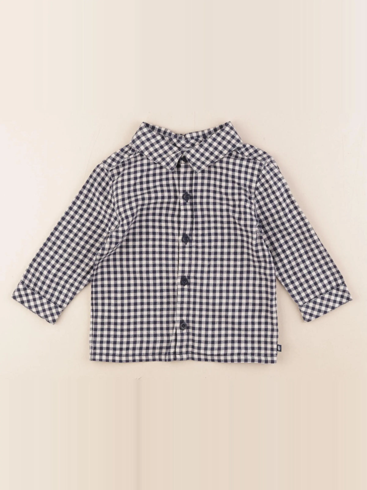 Petit Bateau - chemise bleu - 24 mois