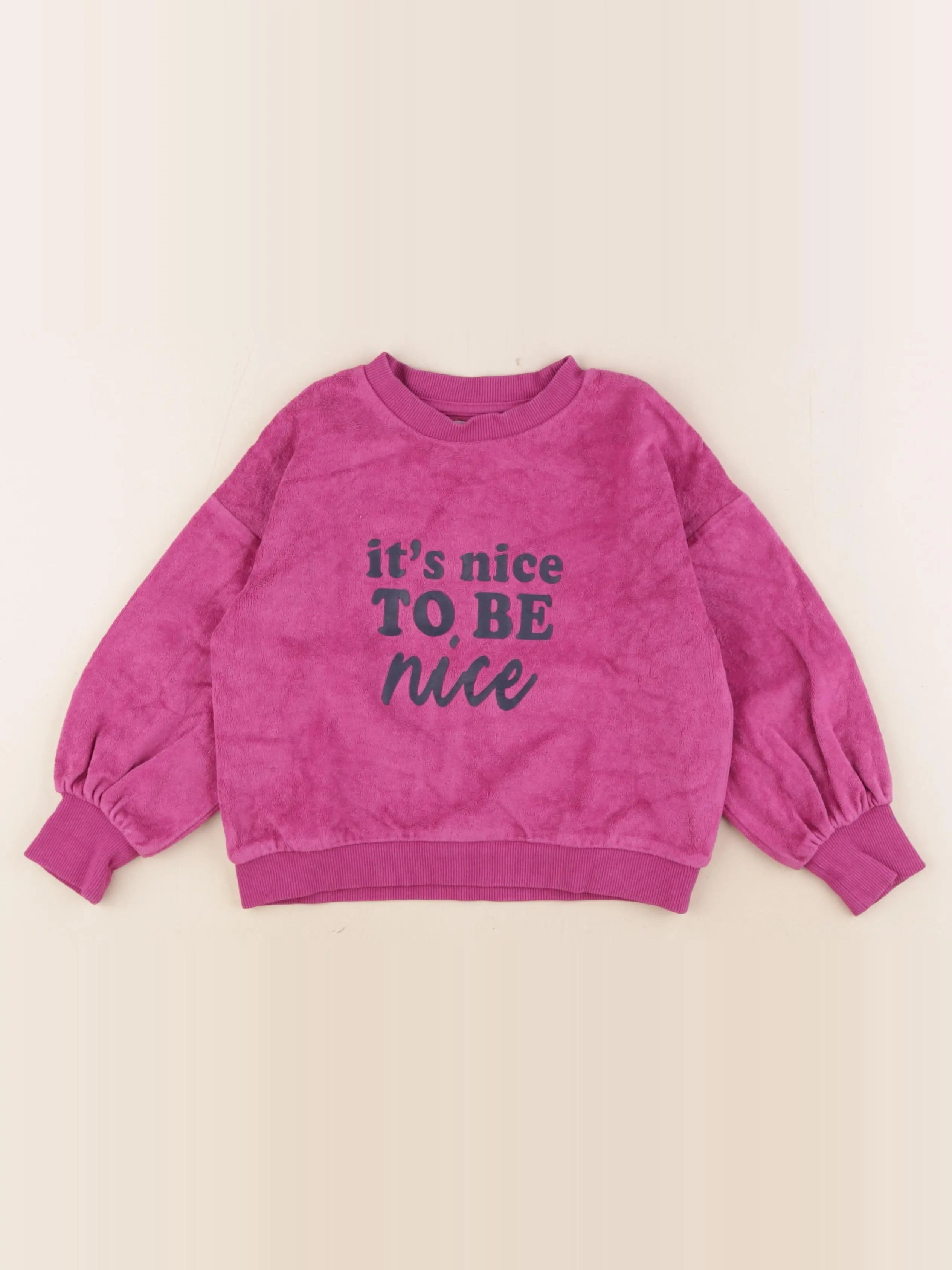 Vertbaudet - sweat rose - 4 ans