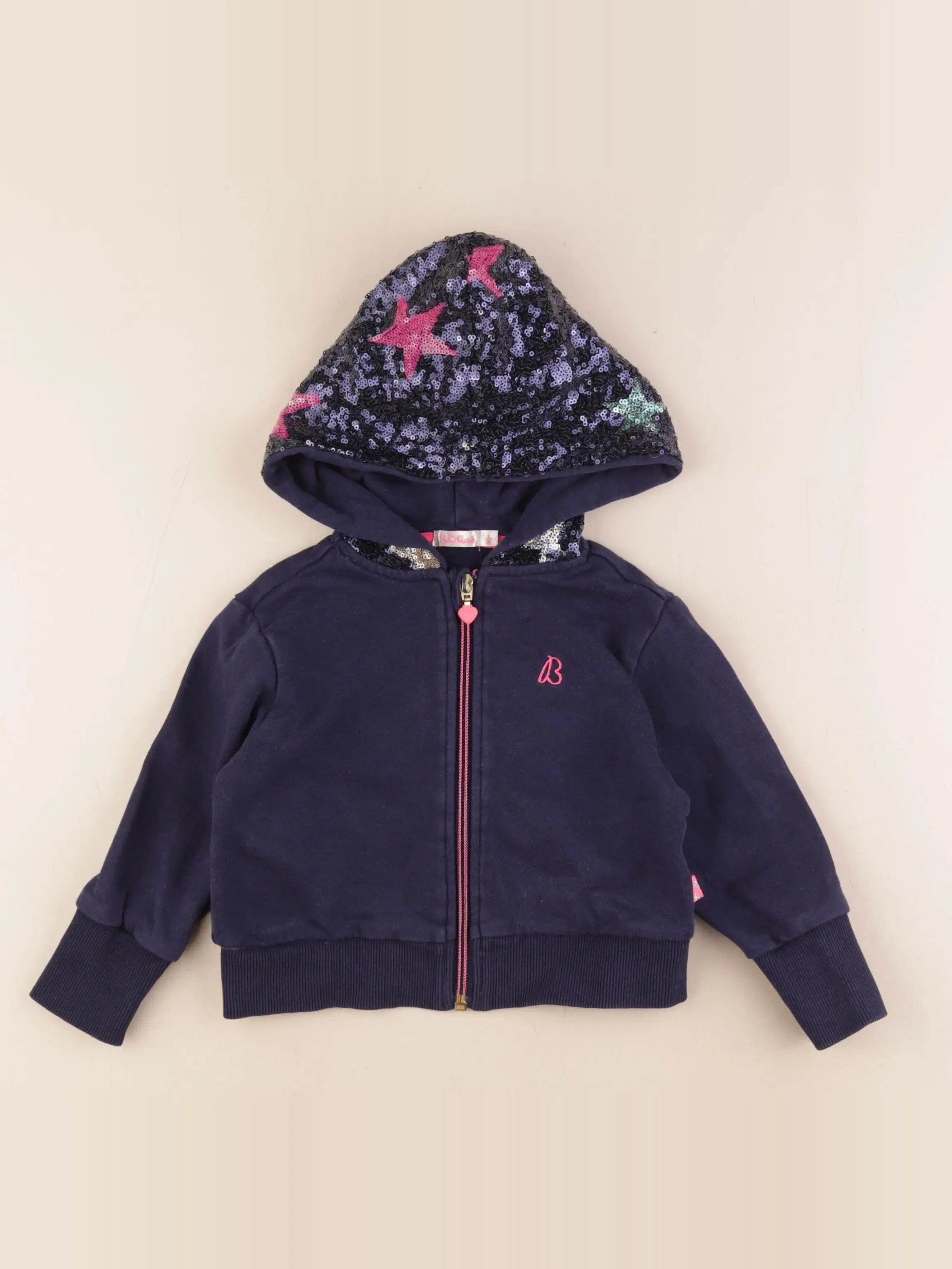 Billie Blush - sweat bleu - 2 ans