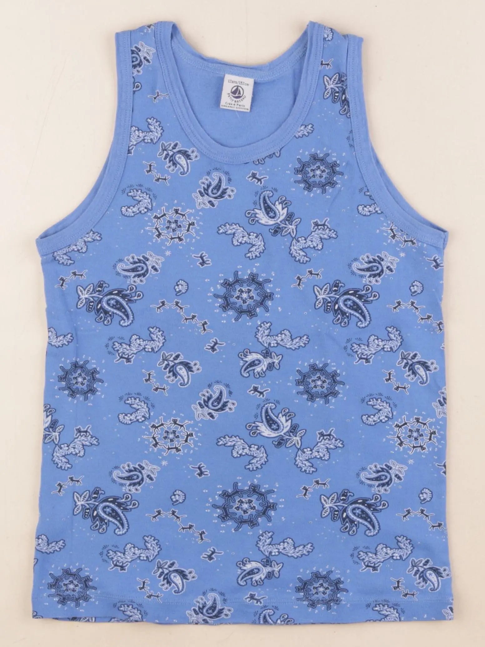 Petit Bateau - débardeur bleu - 12 ans