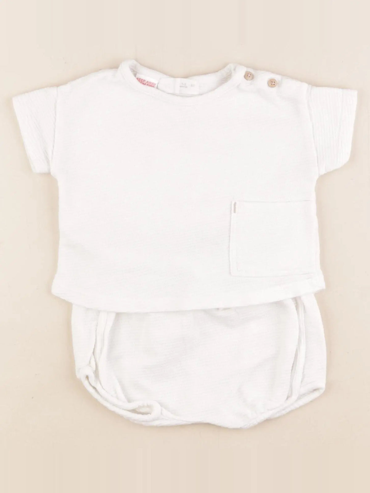 Zara - ensemble blanc - 1/3 mois