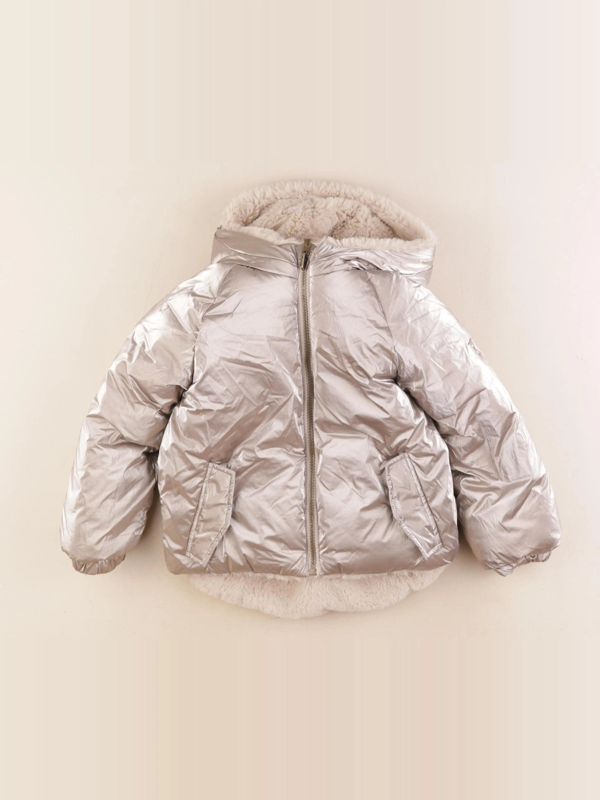 Okaidi - doudoune réversible beige - 5 ans