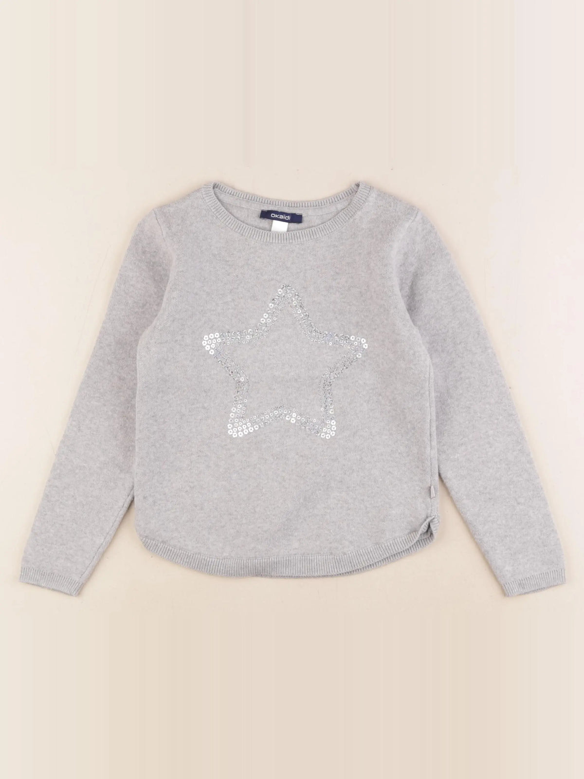 Okaidi - pull gris - 6 ans