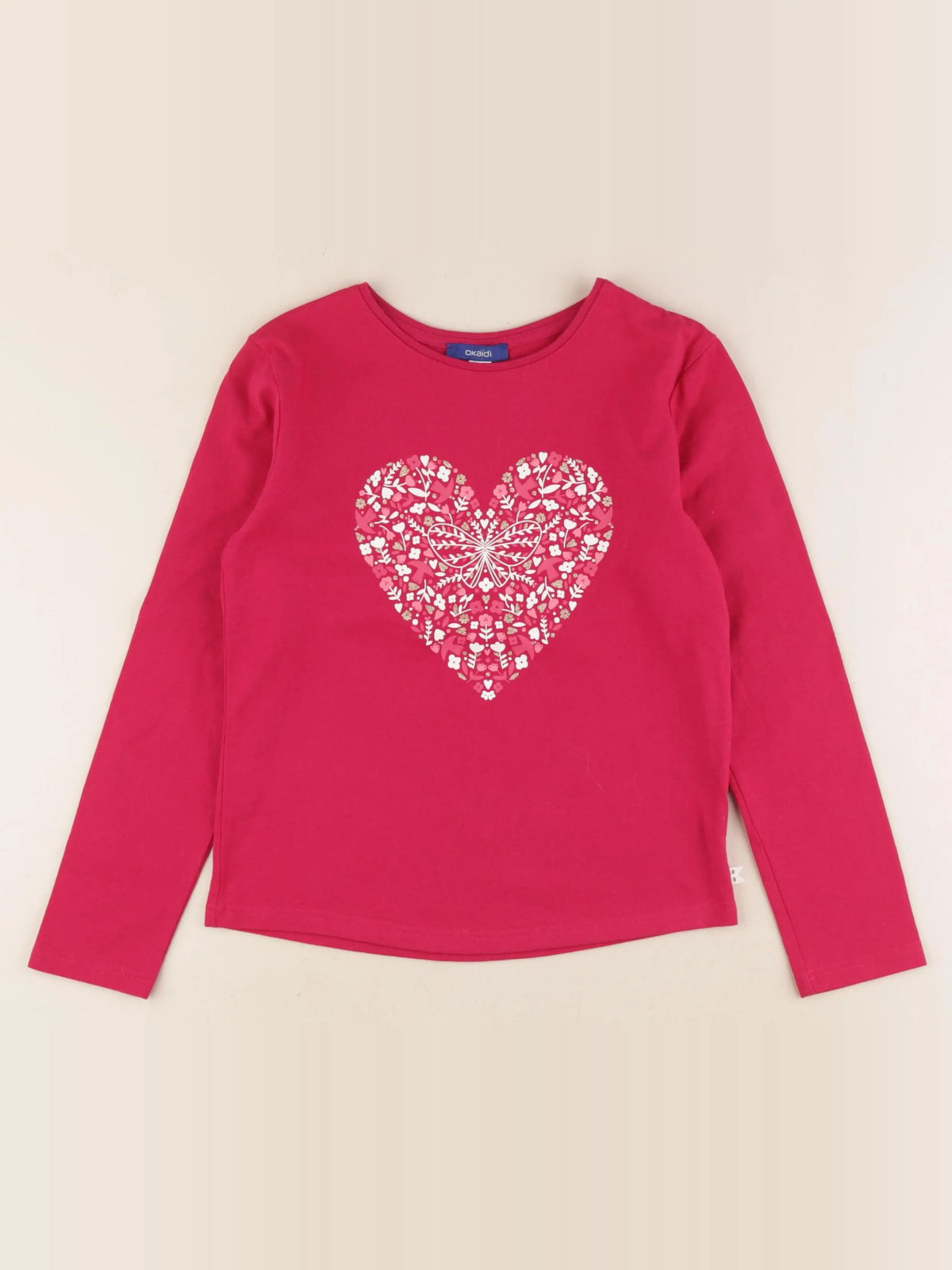 Okaidi - tee-shirt rose - 8 ans