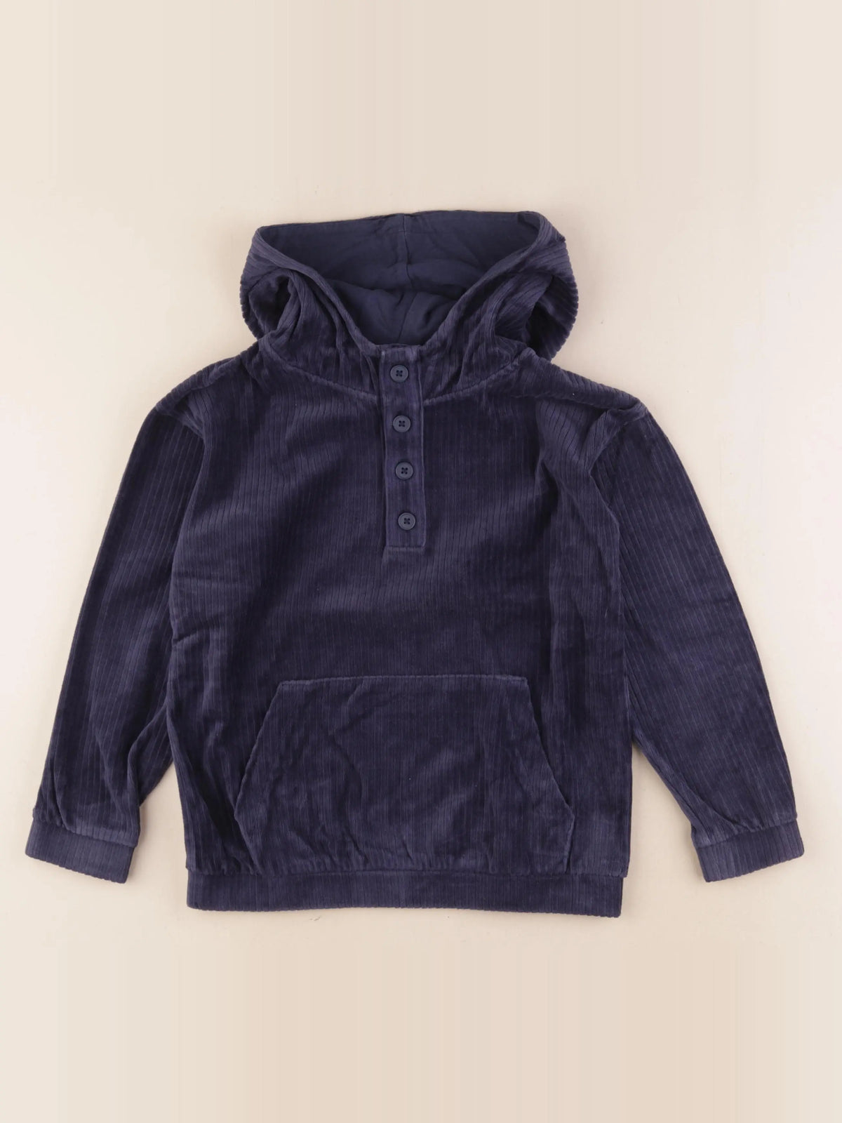 H&M - sweat bleu - 7/8 ans