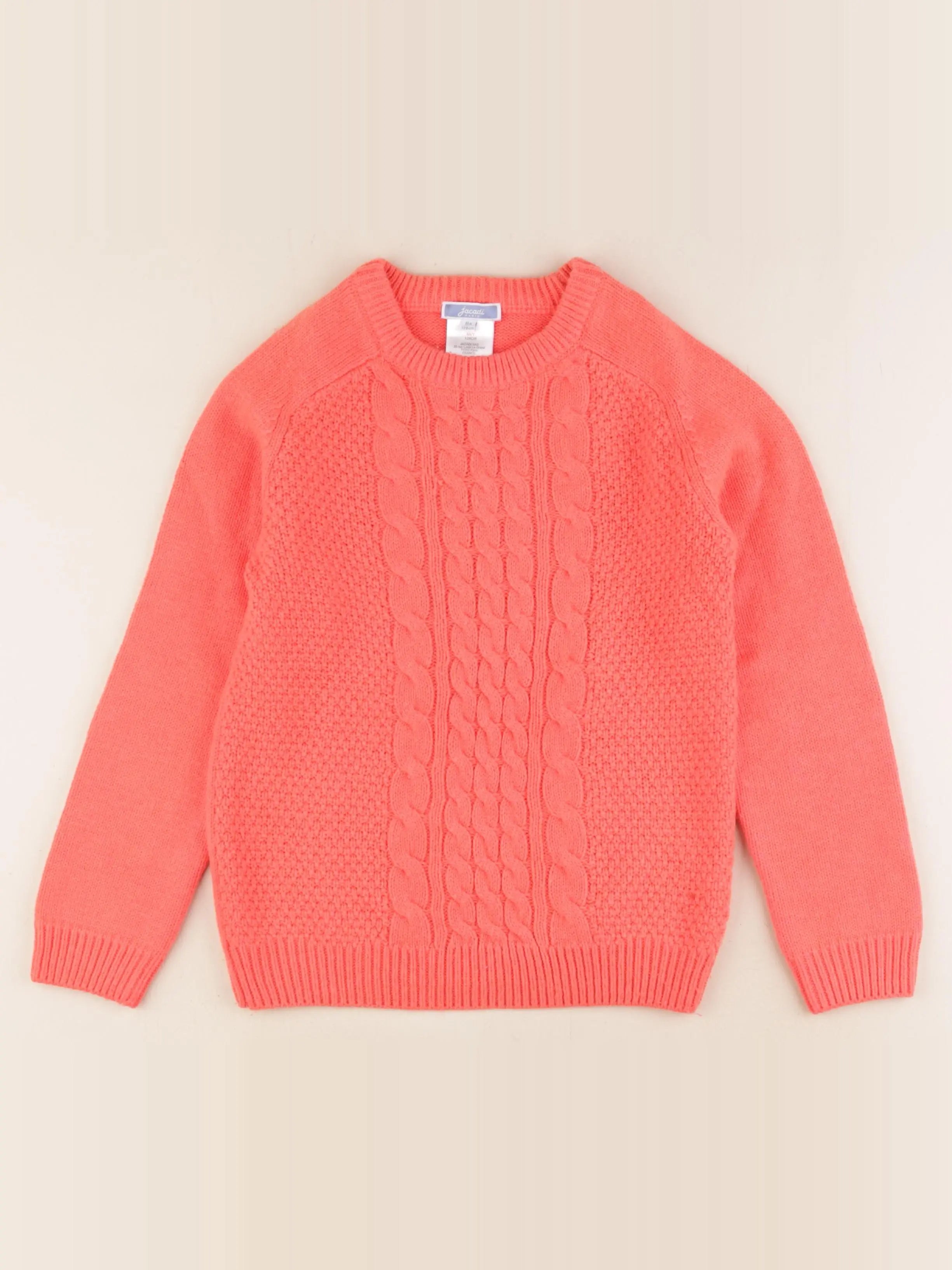 Jacadi - pull orange - 8 ans