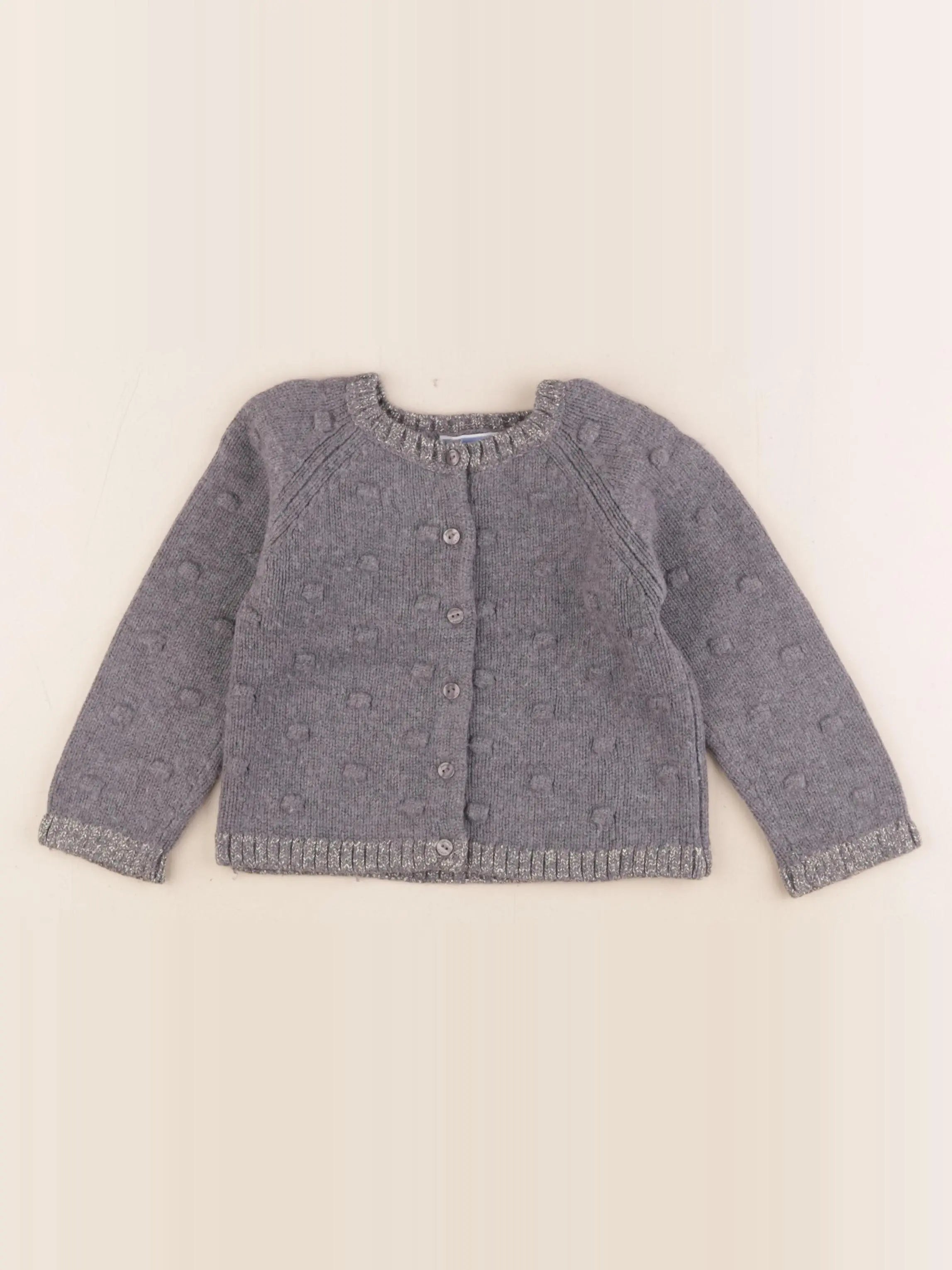 Jacadi - gilet gris - 36 mois