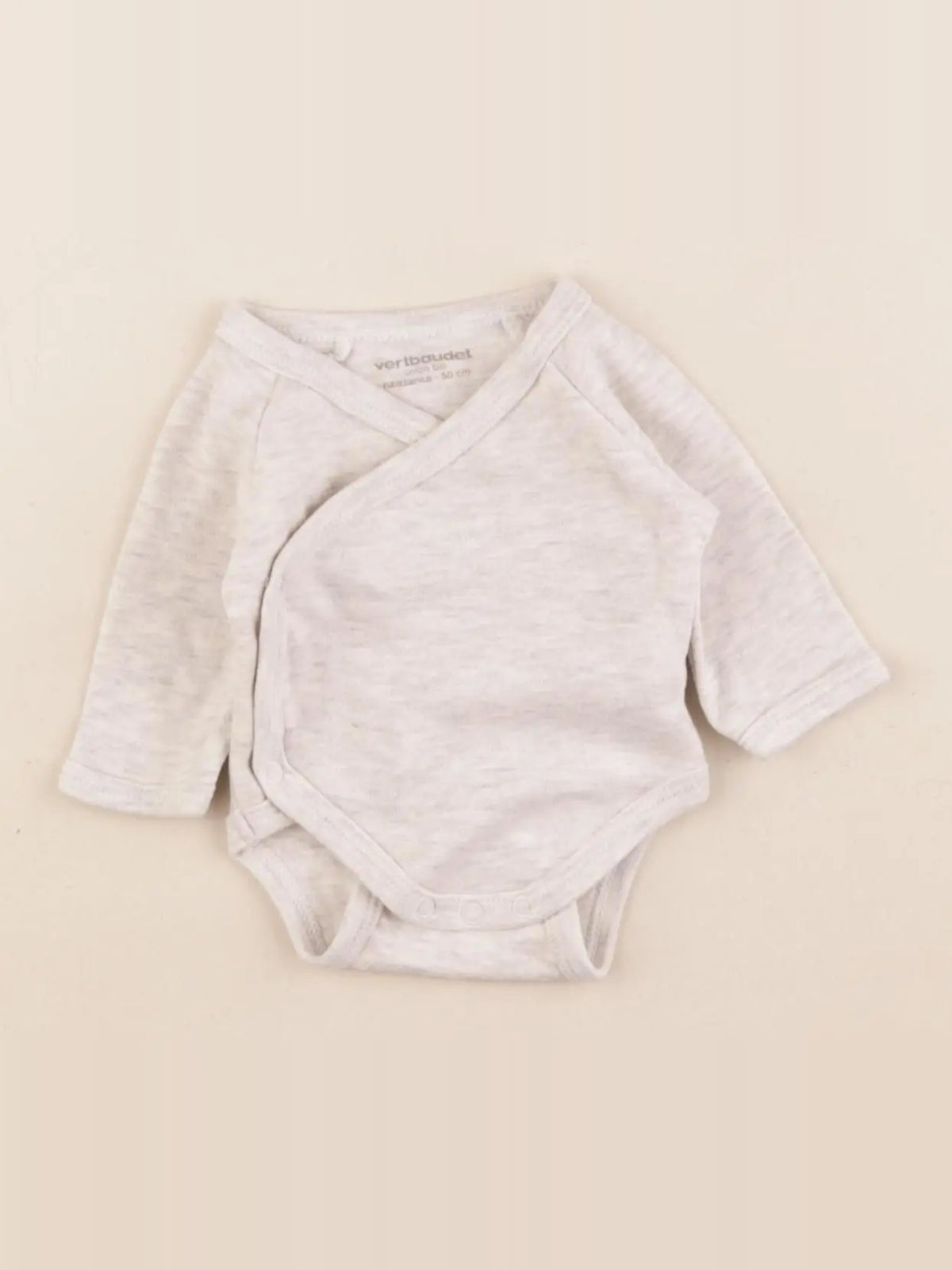 Vertbaudet - body gris - 0 mois