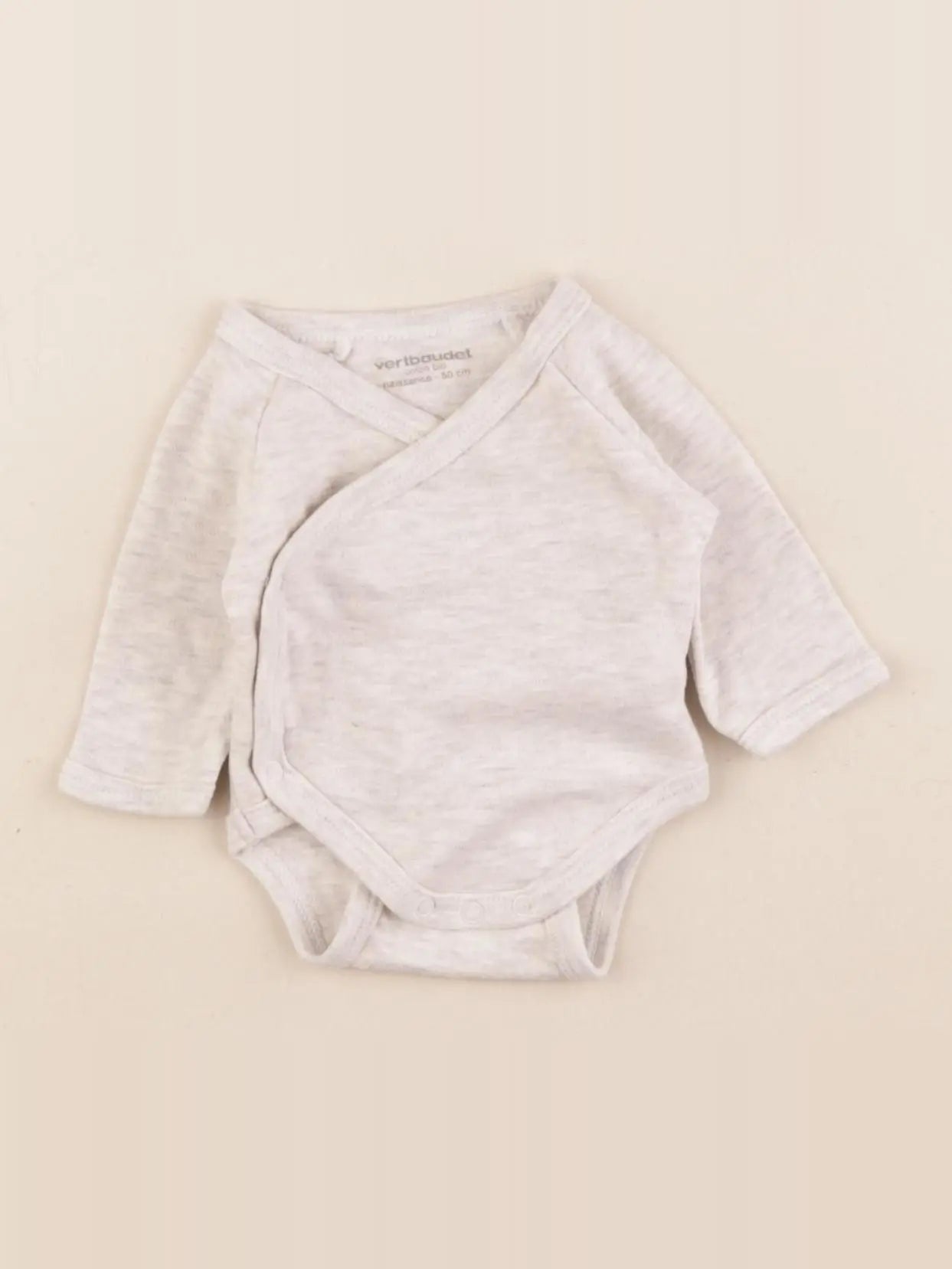 Vertbaudet - body gris - 0 mois