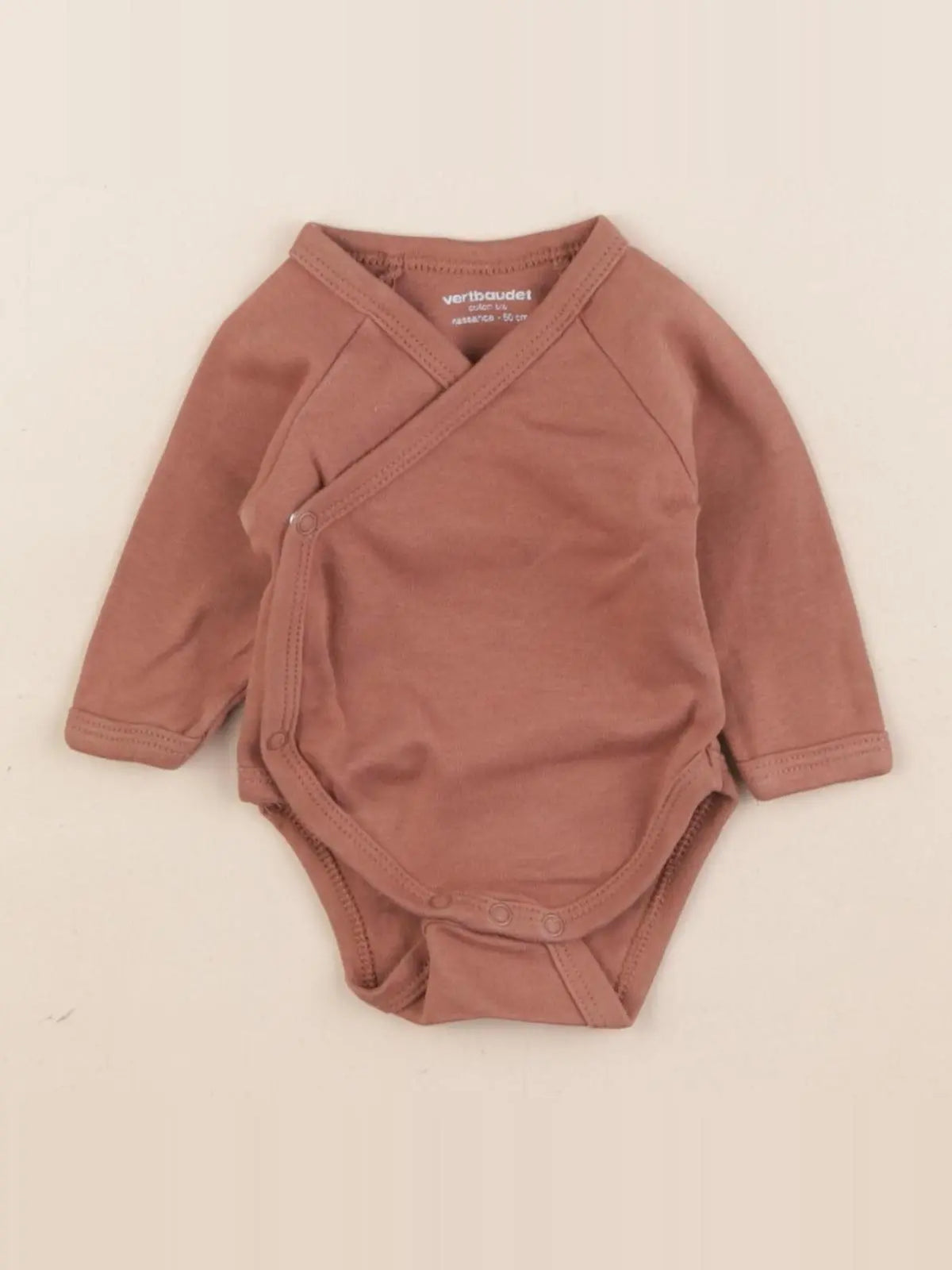 Vertbaudet - body marron - 0 mois