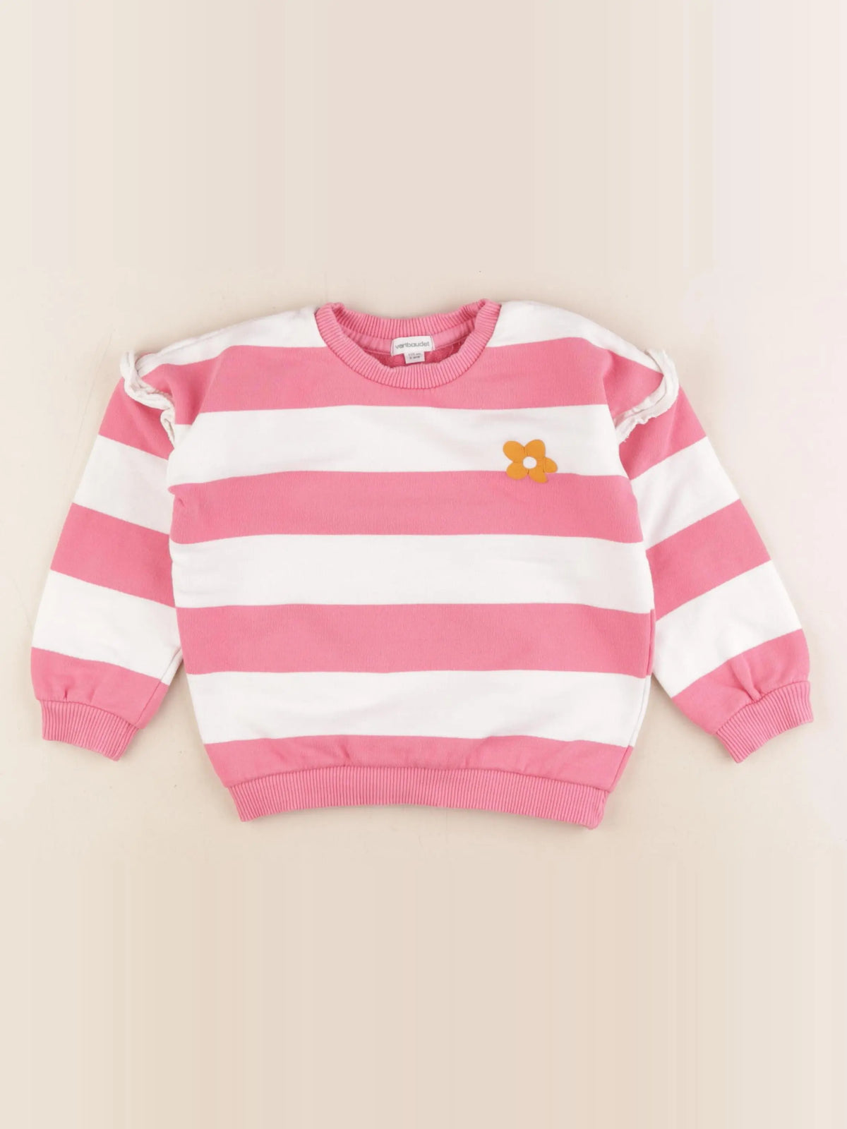 Vertbaudet - sweat rose - 5 ans