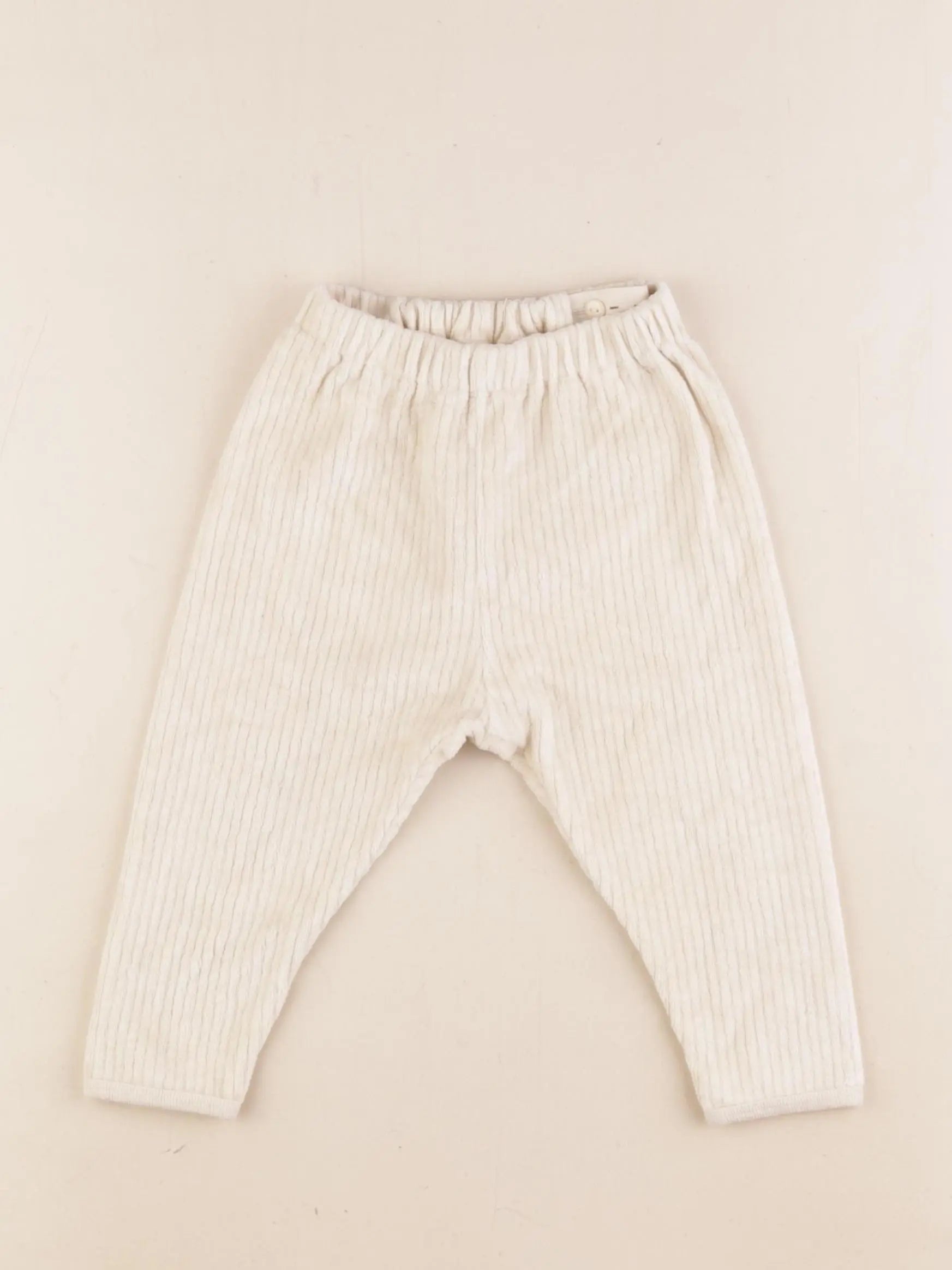 H&M - sarouel beige - 6/9 mois