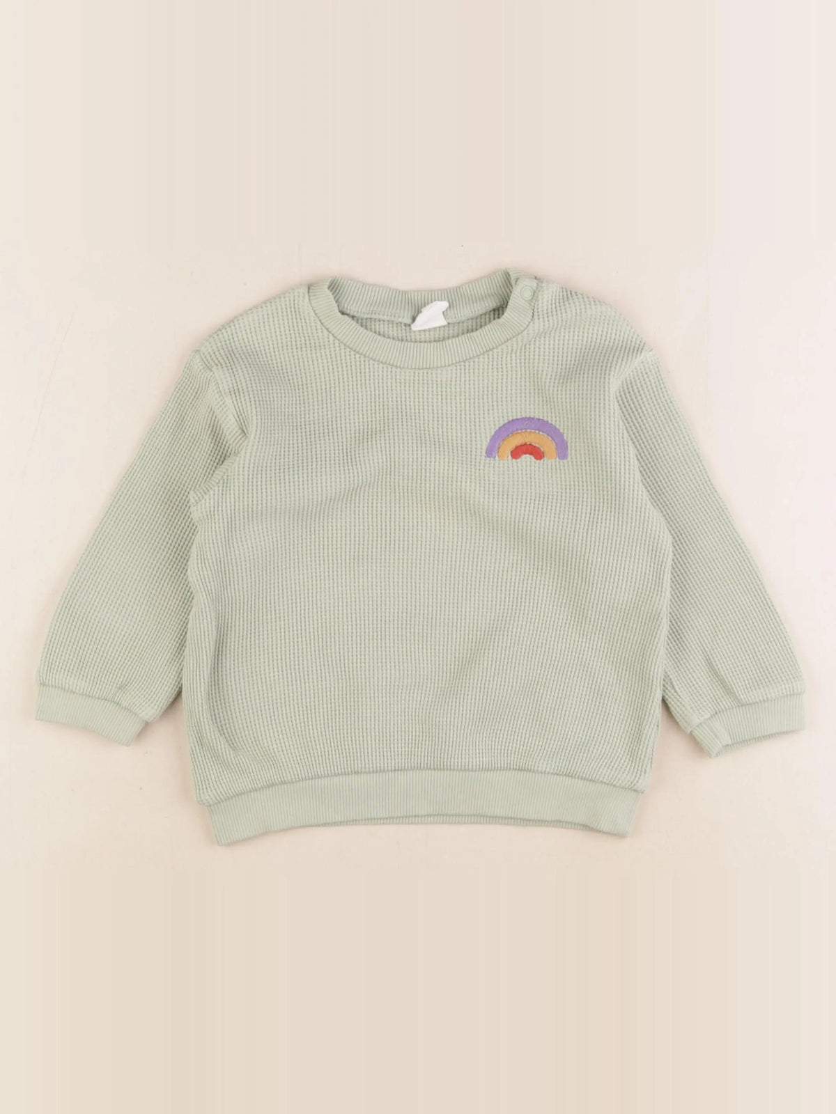 H&M - sweat vert - 18/24 mois