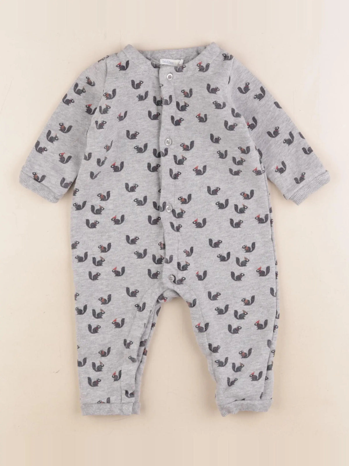 Boutchou - combinaison gris - 6 mois