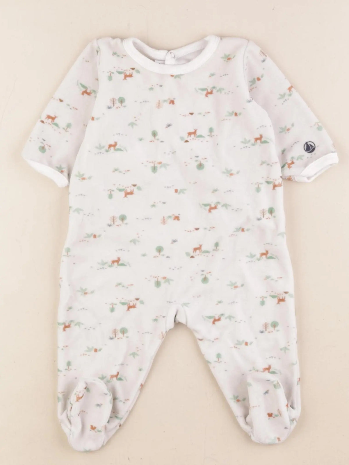 Petit Bateau - pyjama beige - 3 mois