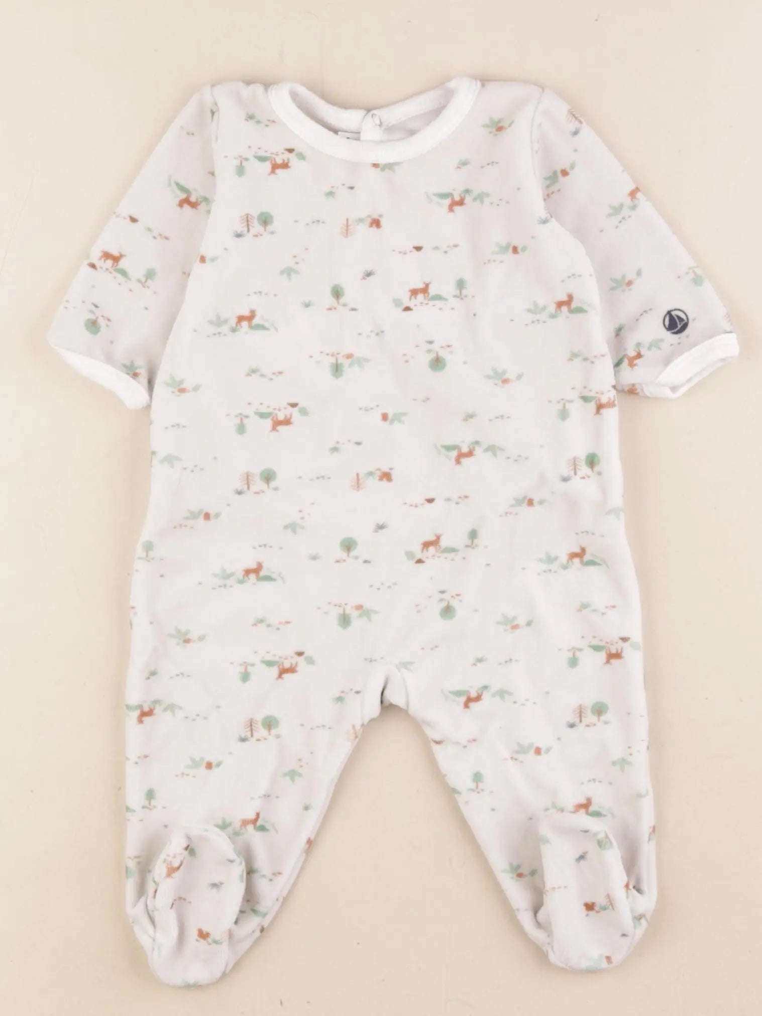 Petit Bateau - pyjama beige - 3 mois