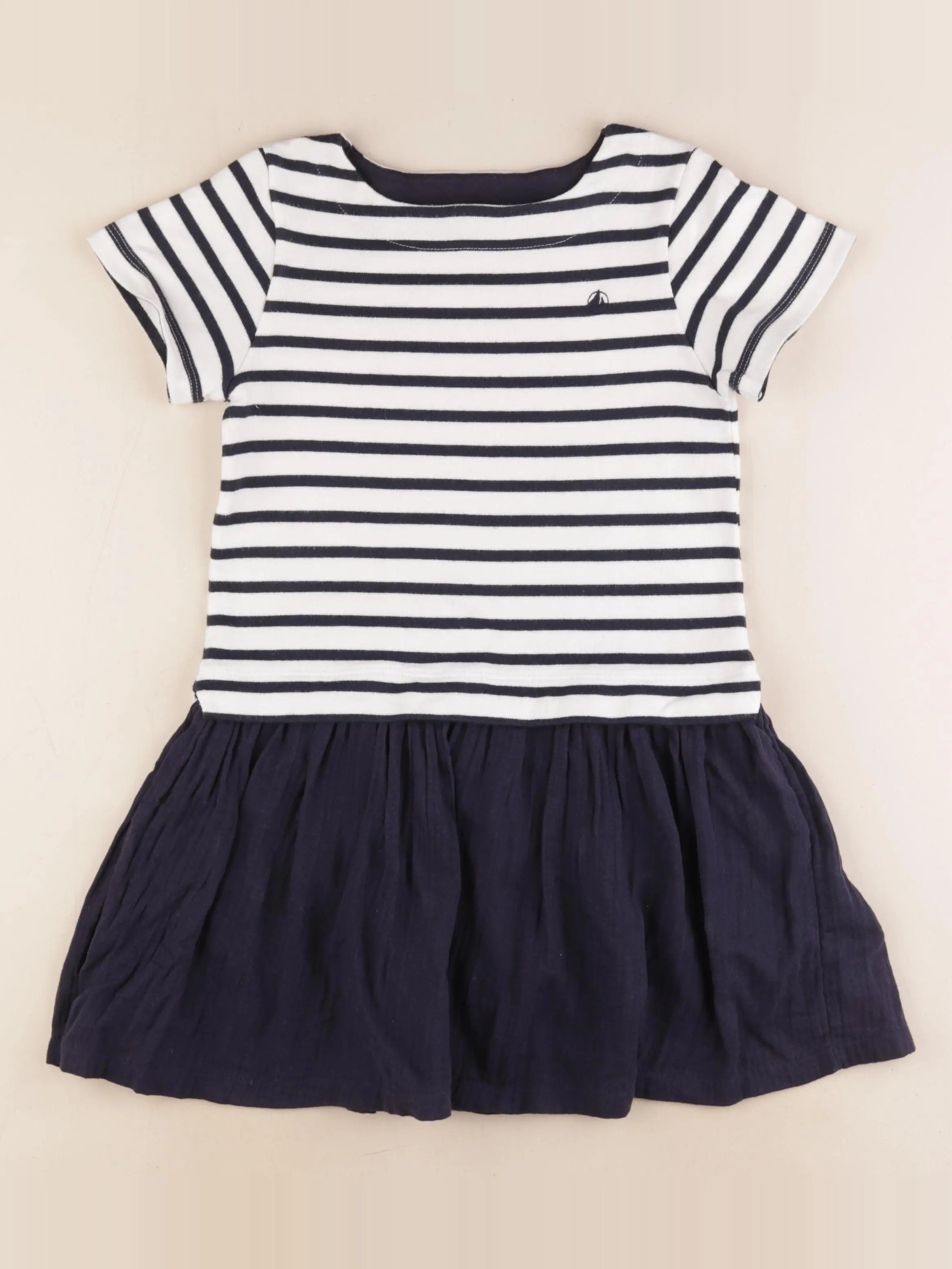 Petit Bateau - robe bleu - 8 ans