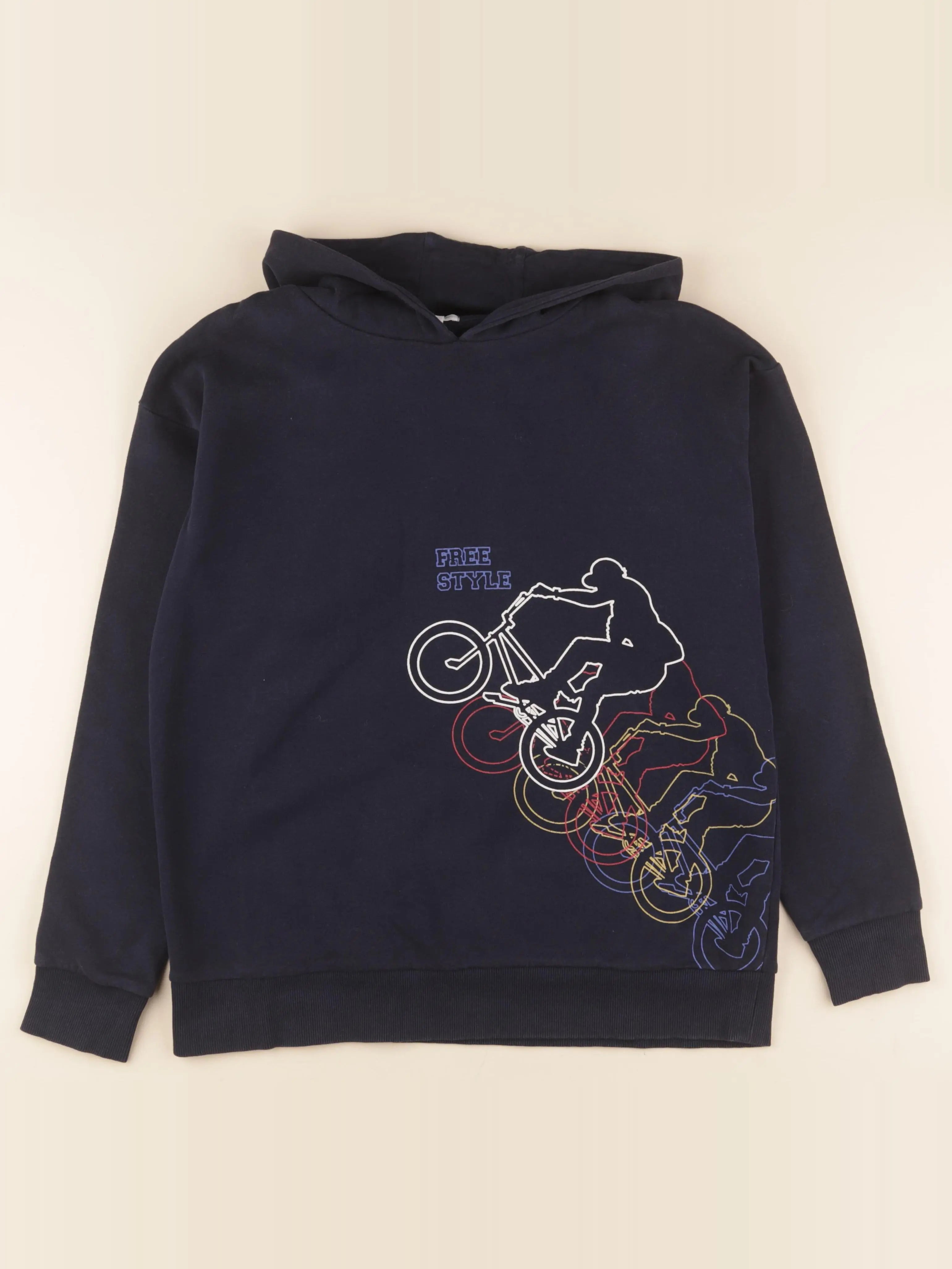 Vertbaudet - sweat bleu - 14 ans