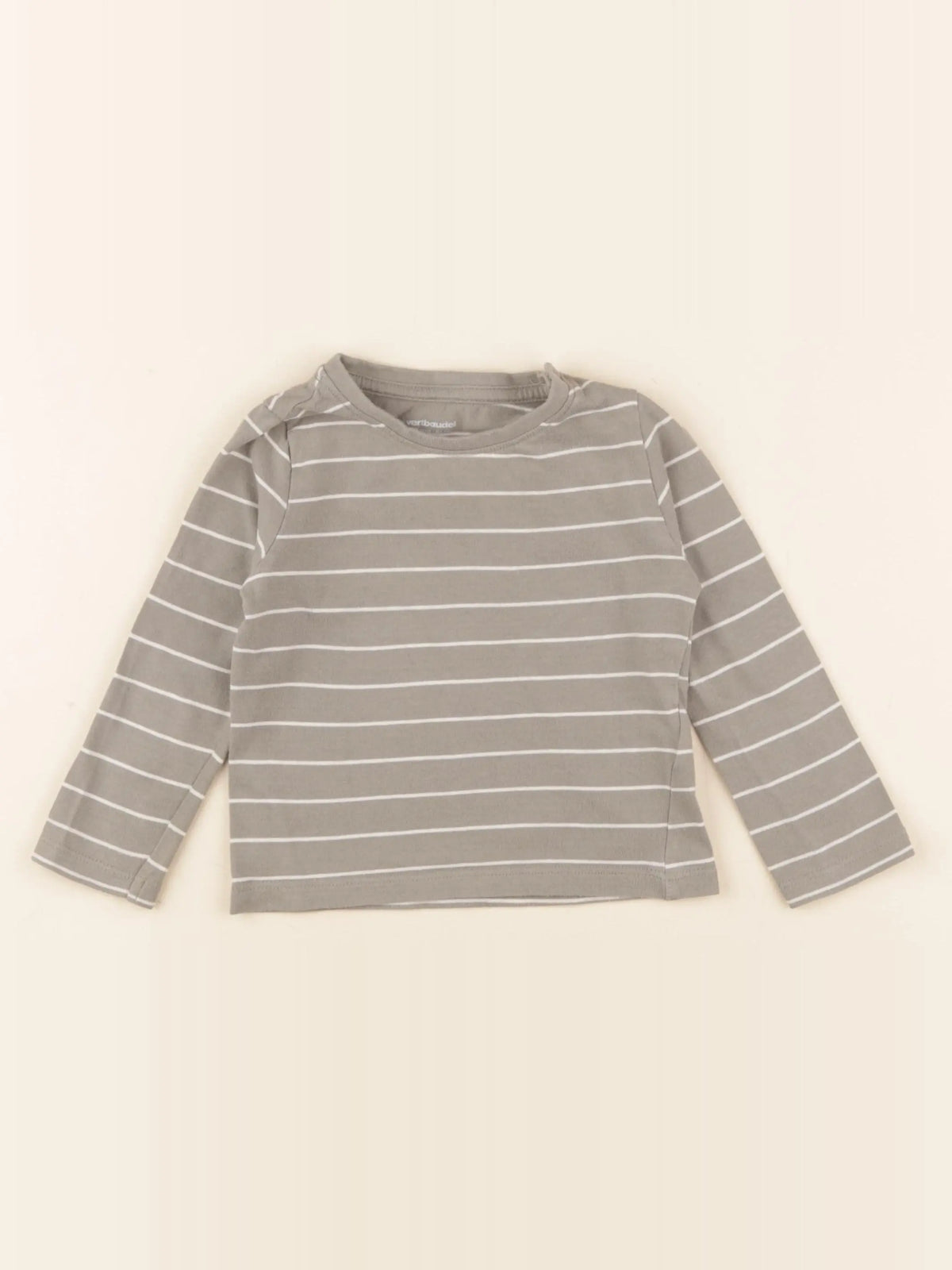 Vertbaudet - tee-shirt taupe - 18 mois