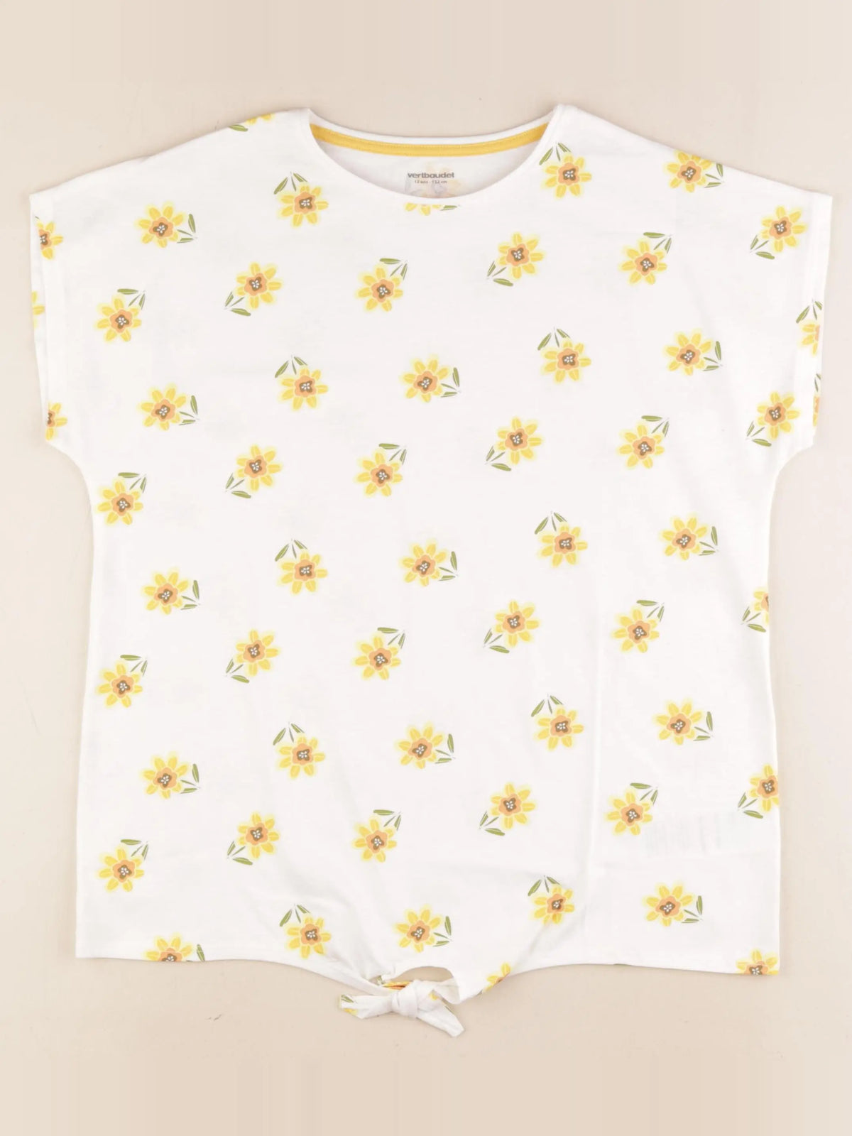 Vertbaudet - tee-shirt jaune - 12 ans