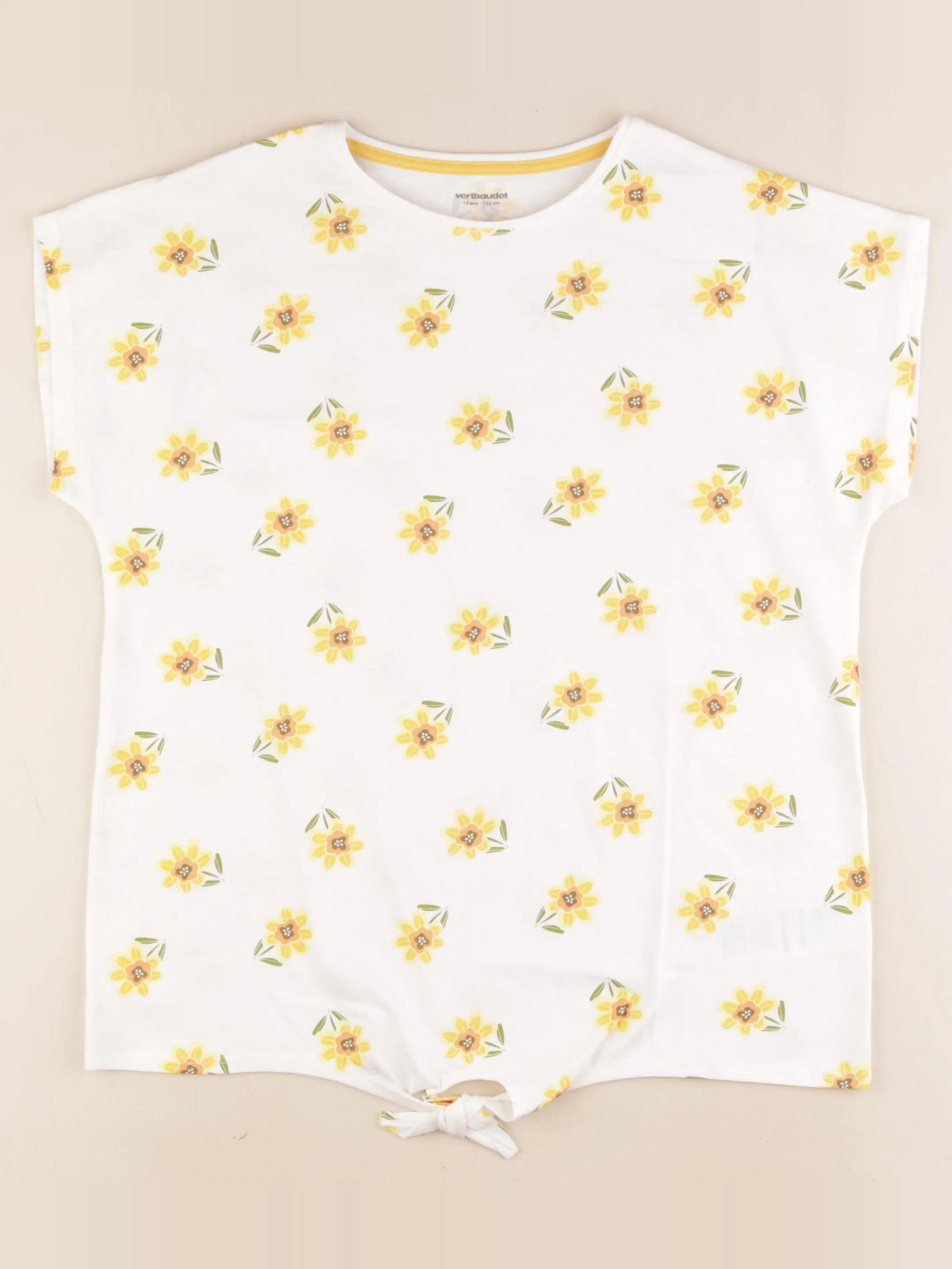 Vertbaudet - tee-shirt jaune - 12 ans