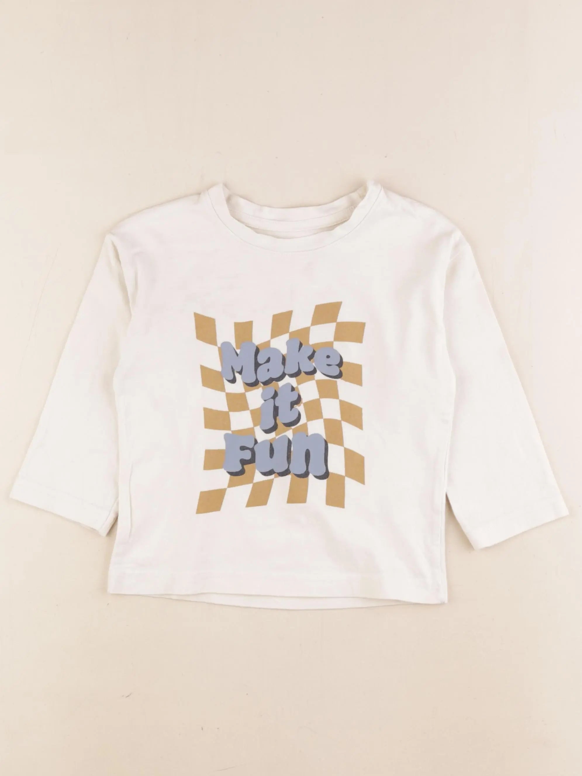 Vertbaudet - tee-shirt beige - 2 ans
