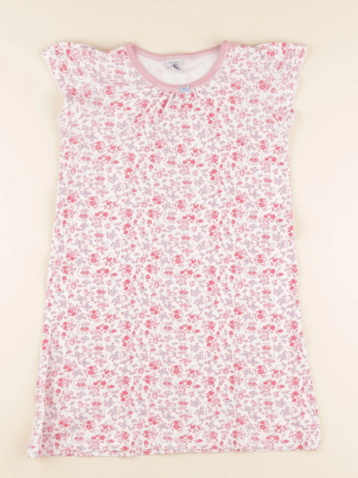 Petit Bateau - chemise de nuit coton rose - 6 ans