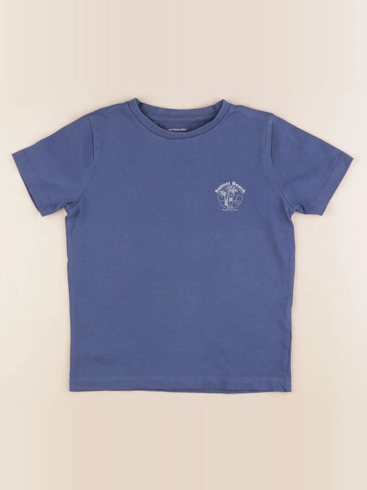 Vertbaudet - tee-shirt bleu - 6 ans