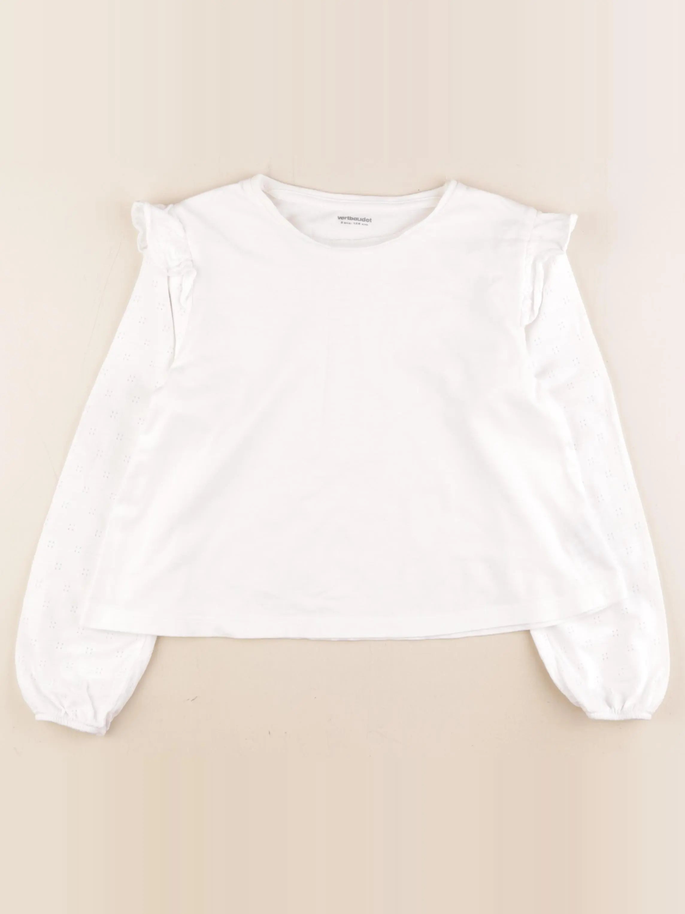 Vertbaudet - tee-shirt blanc - 6 ans