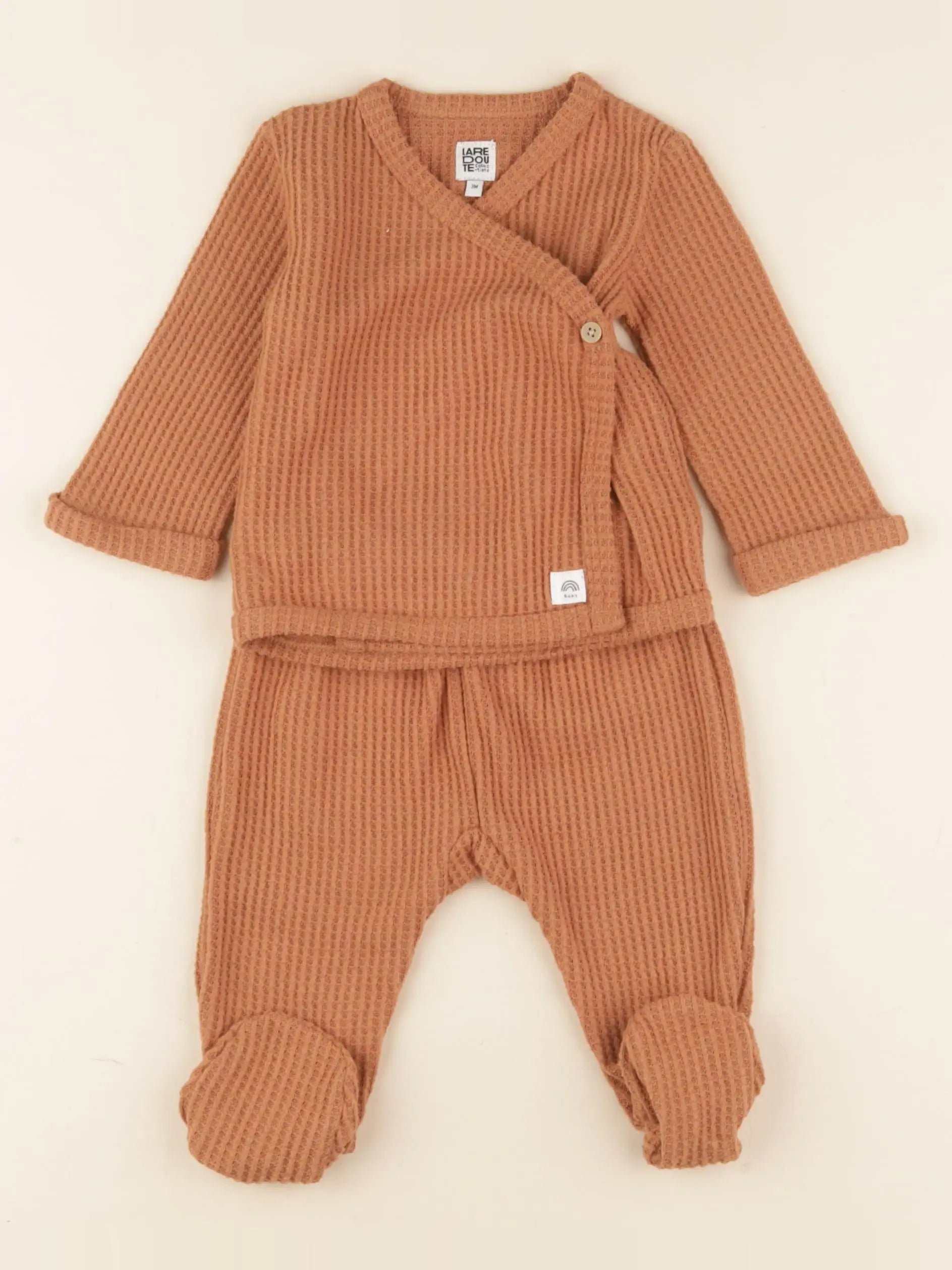 La Redoute - pyjama coton marron - 3 mois