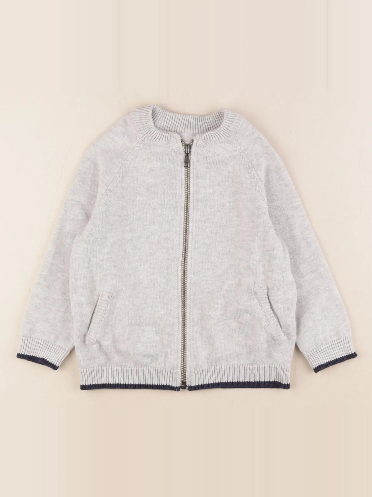 Vertbaudet - gilet gris - 3 ans