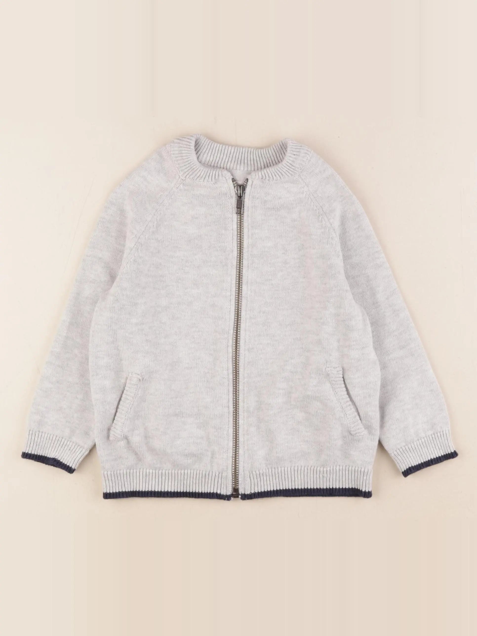 Vertbaudet - gilet gris - 3 ans