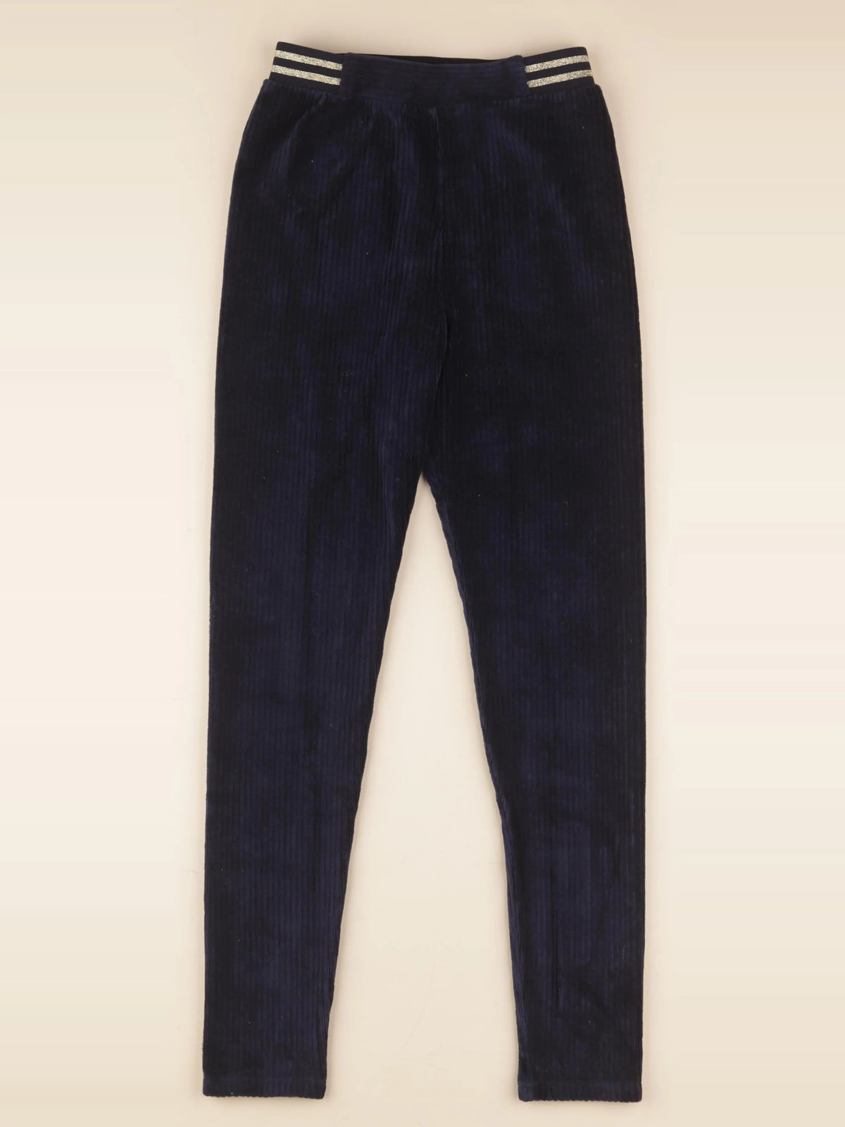 Vertbaudet - legging bleu, or - 12 ans