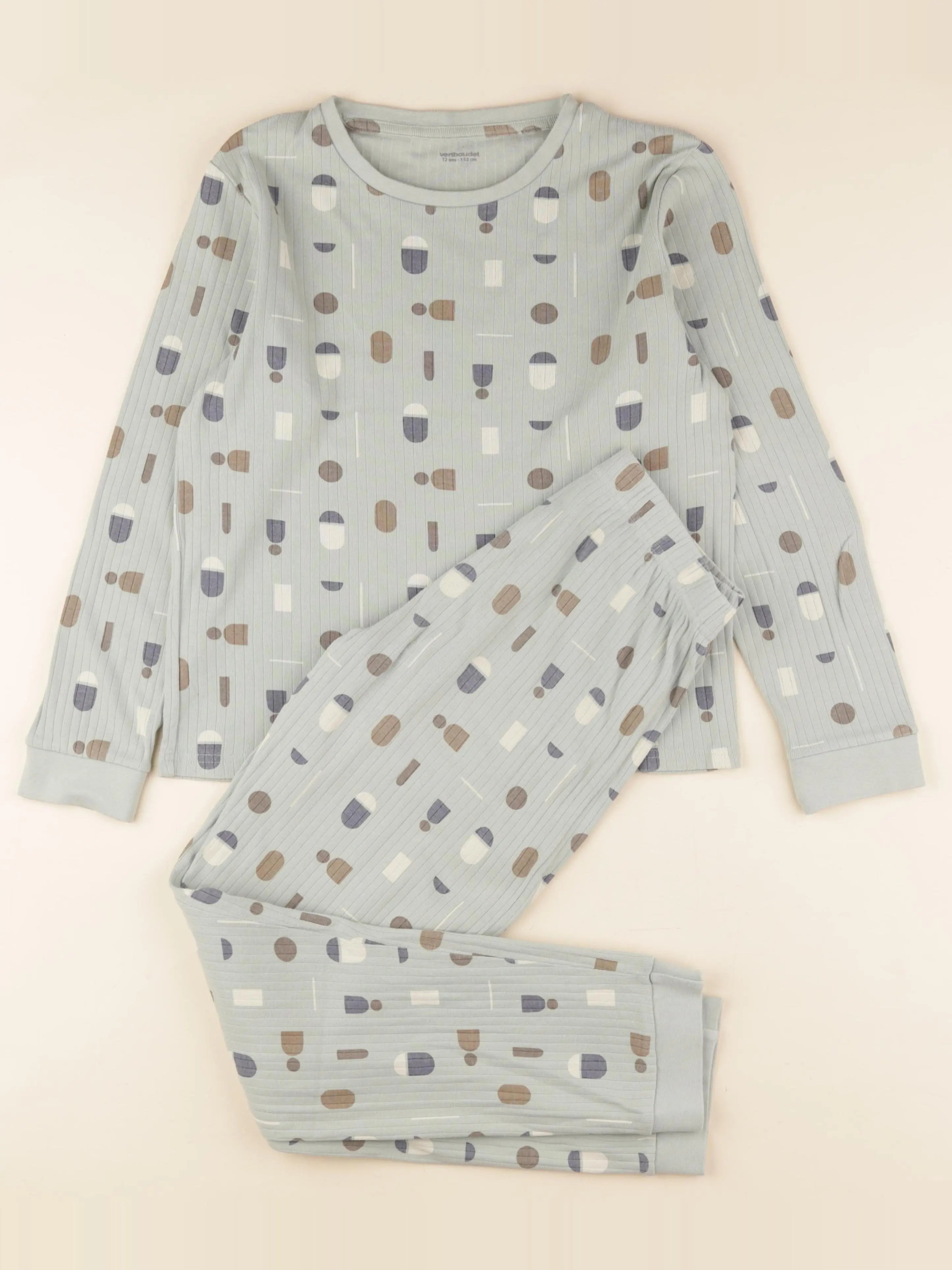 Vertbaudet - pyjama coton bleu - 12 ans