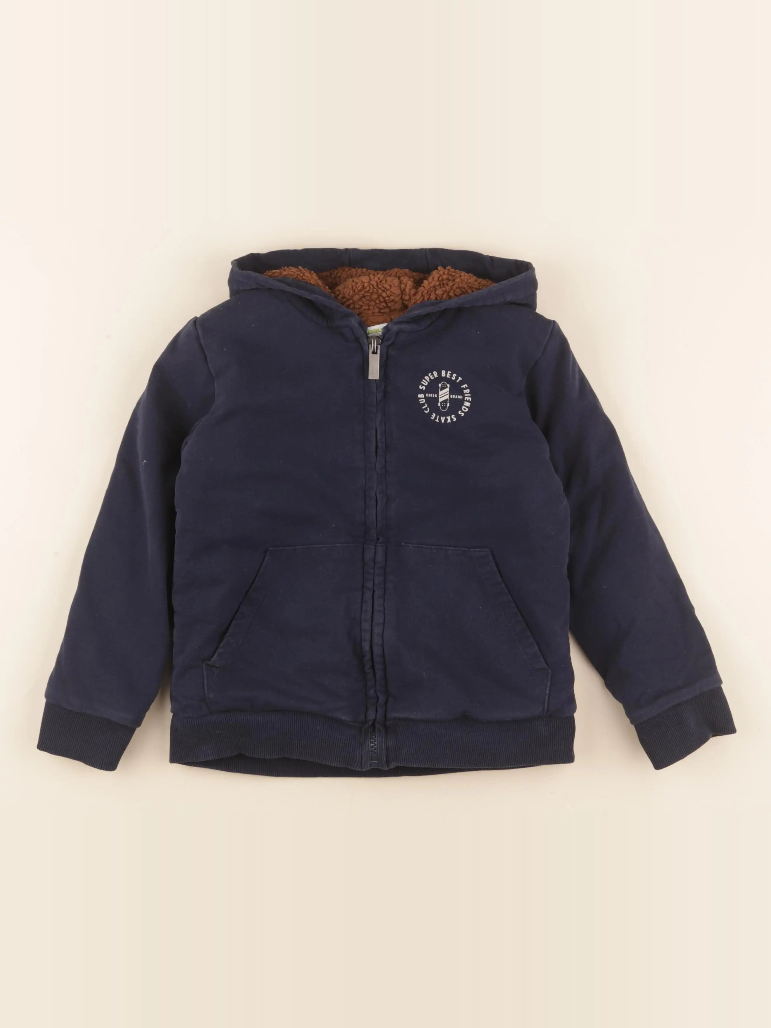 Vertbaudet - sweat bleu - 6 ans