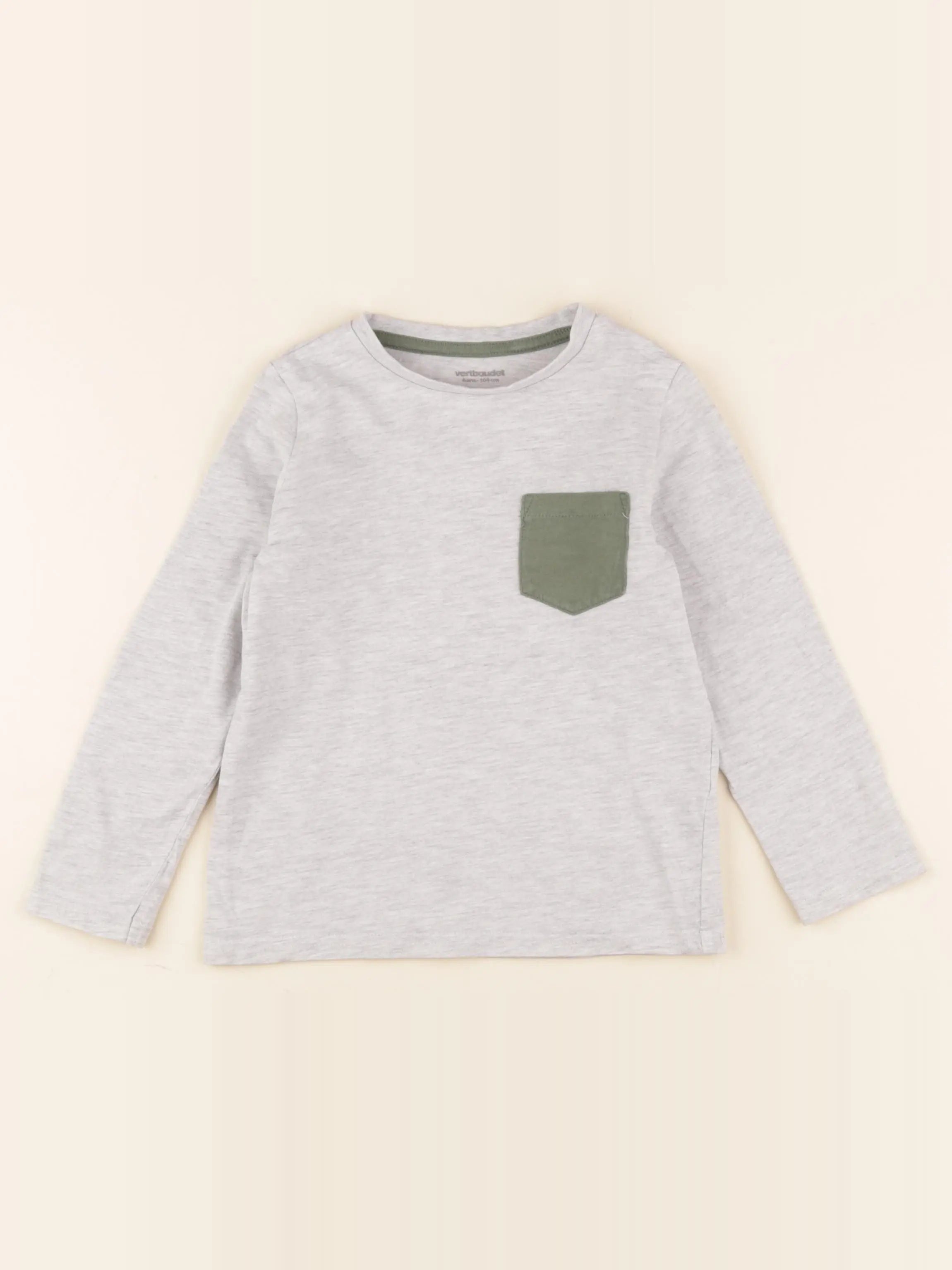 Vertbaudet - tee-shirt gris - 4 ans