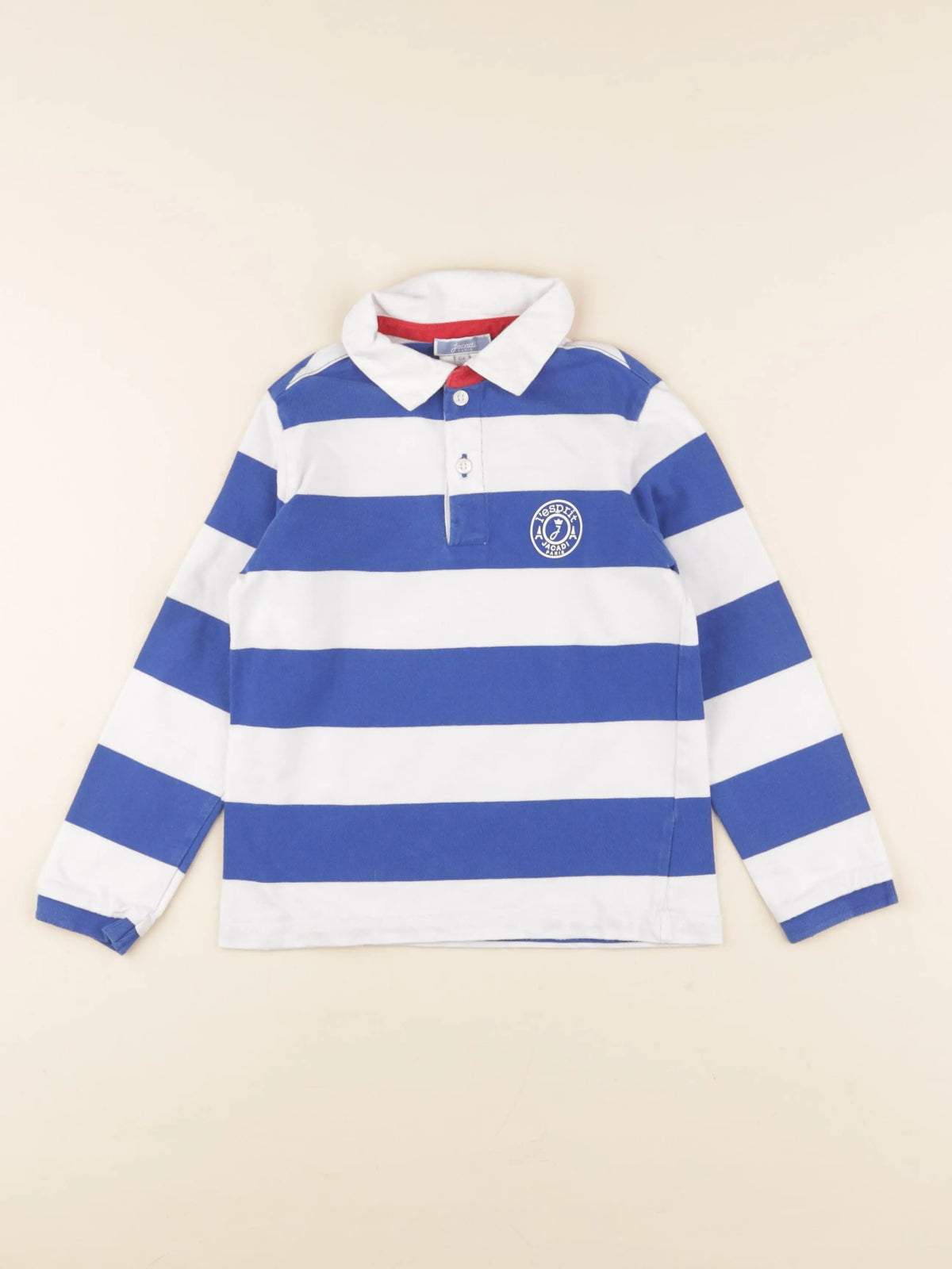 Jacadi - polo blanc, bleu - 6 ans